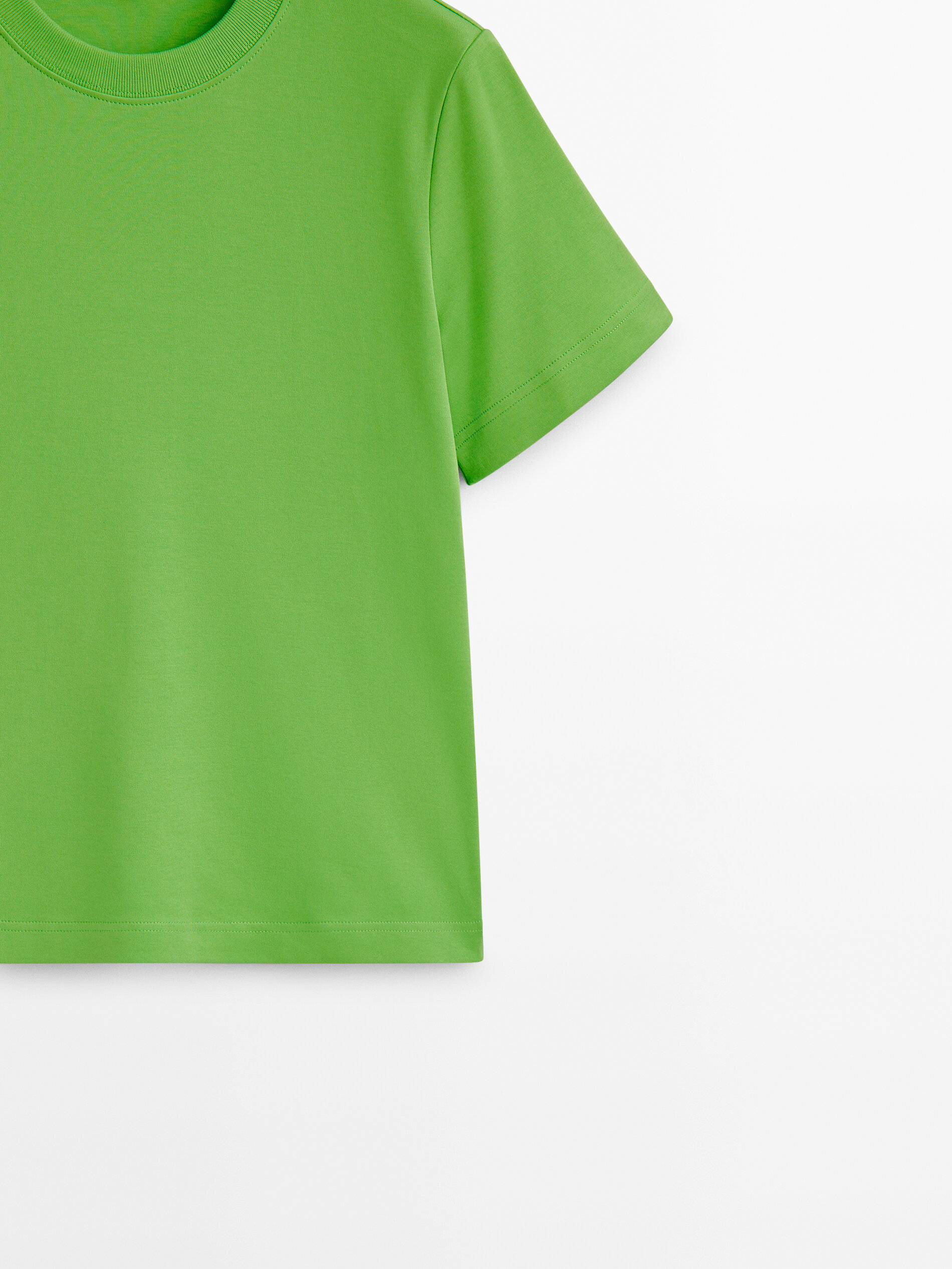 Camiseta manga corta algodón - PISTACHO