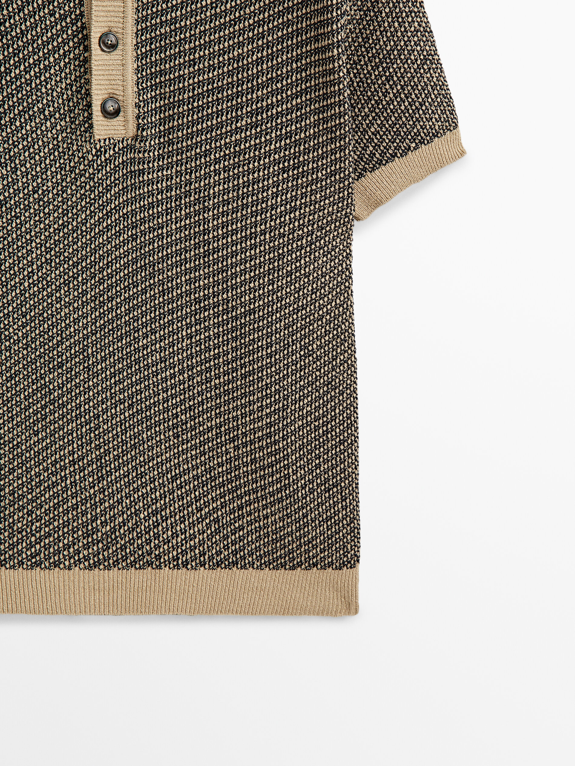 Jersey polo jacquard lino Limited edition - BEIGE