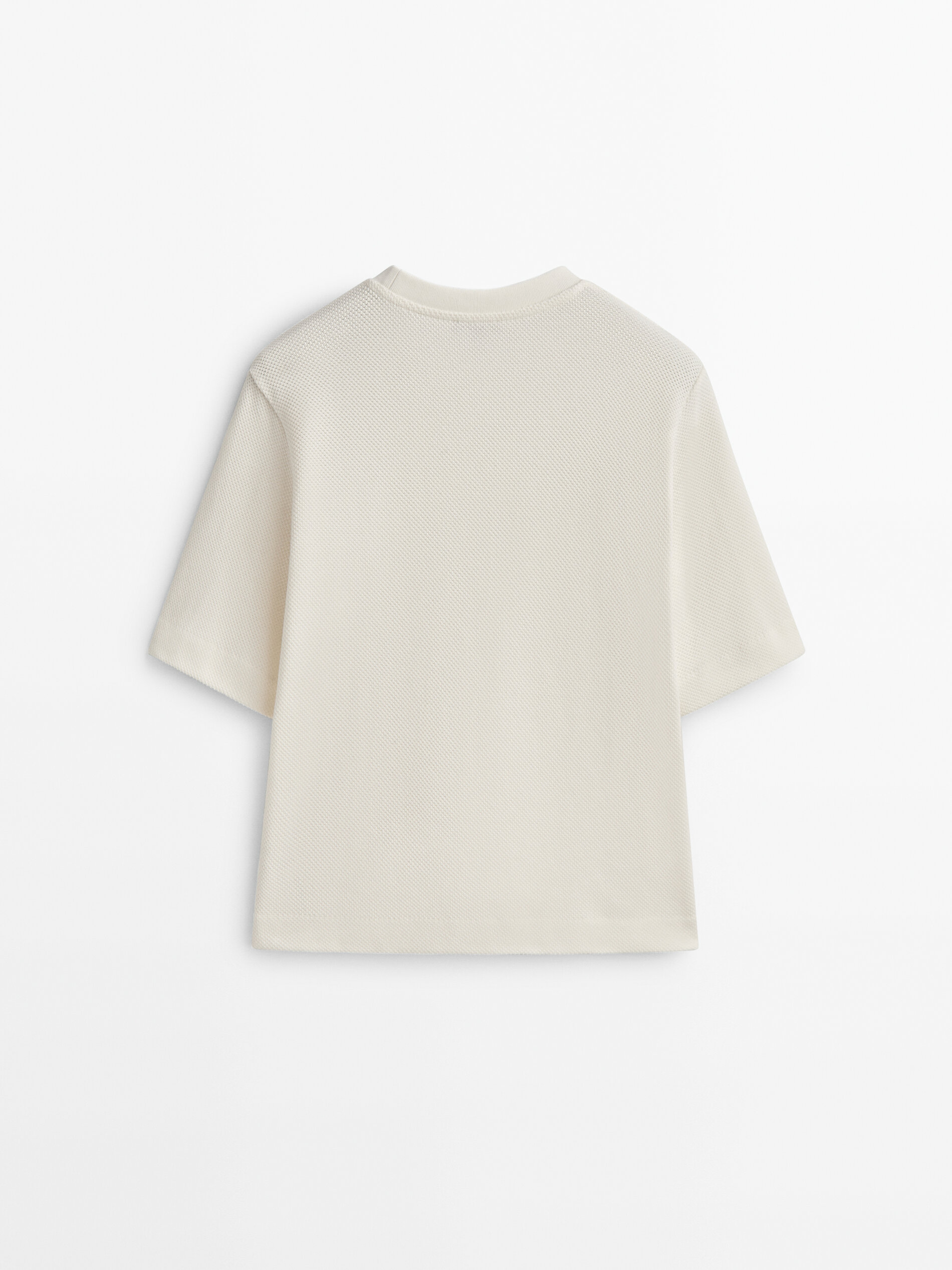 Camiseta algodón estructura manga corta - CRUDO