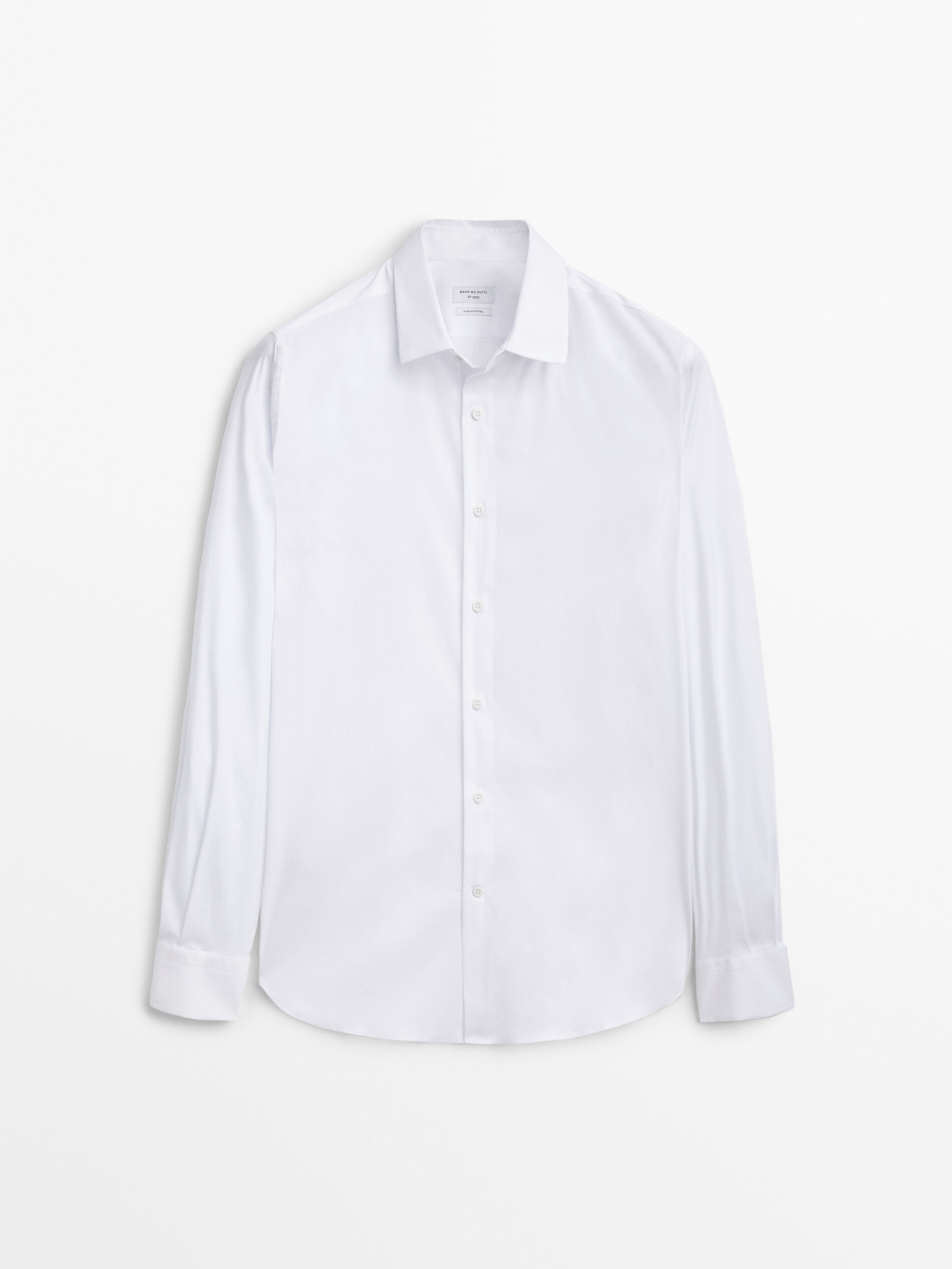 Camisa stretch slim fit -Studio - BLANCO