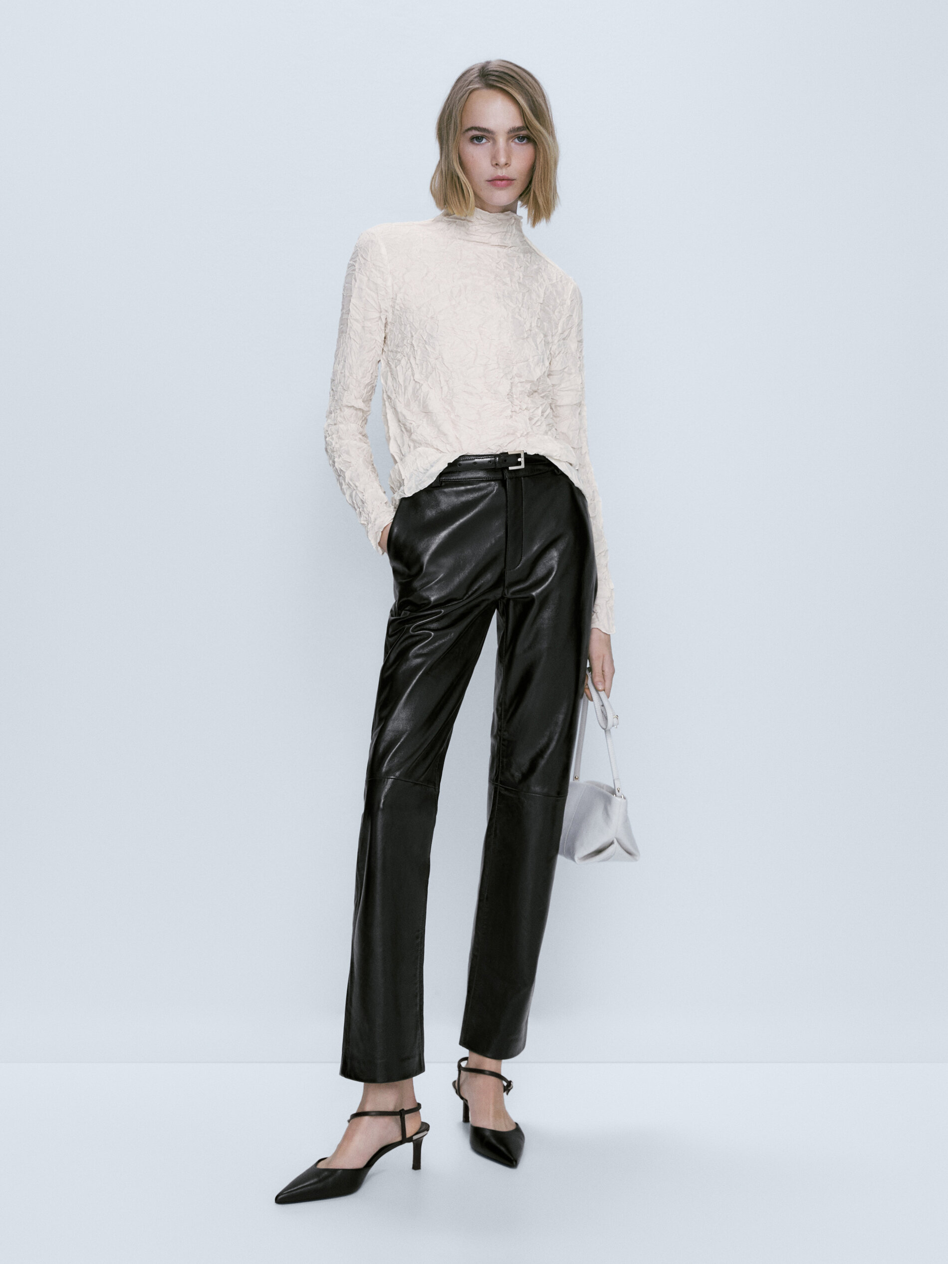 Camiseta efecto arrugado - CRUDO