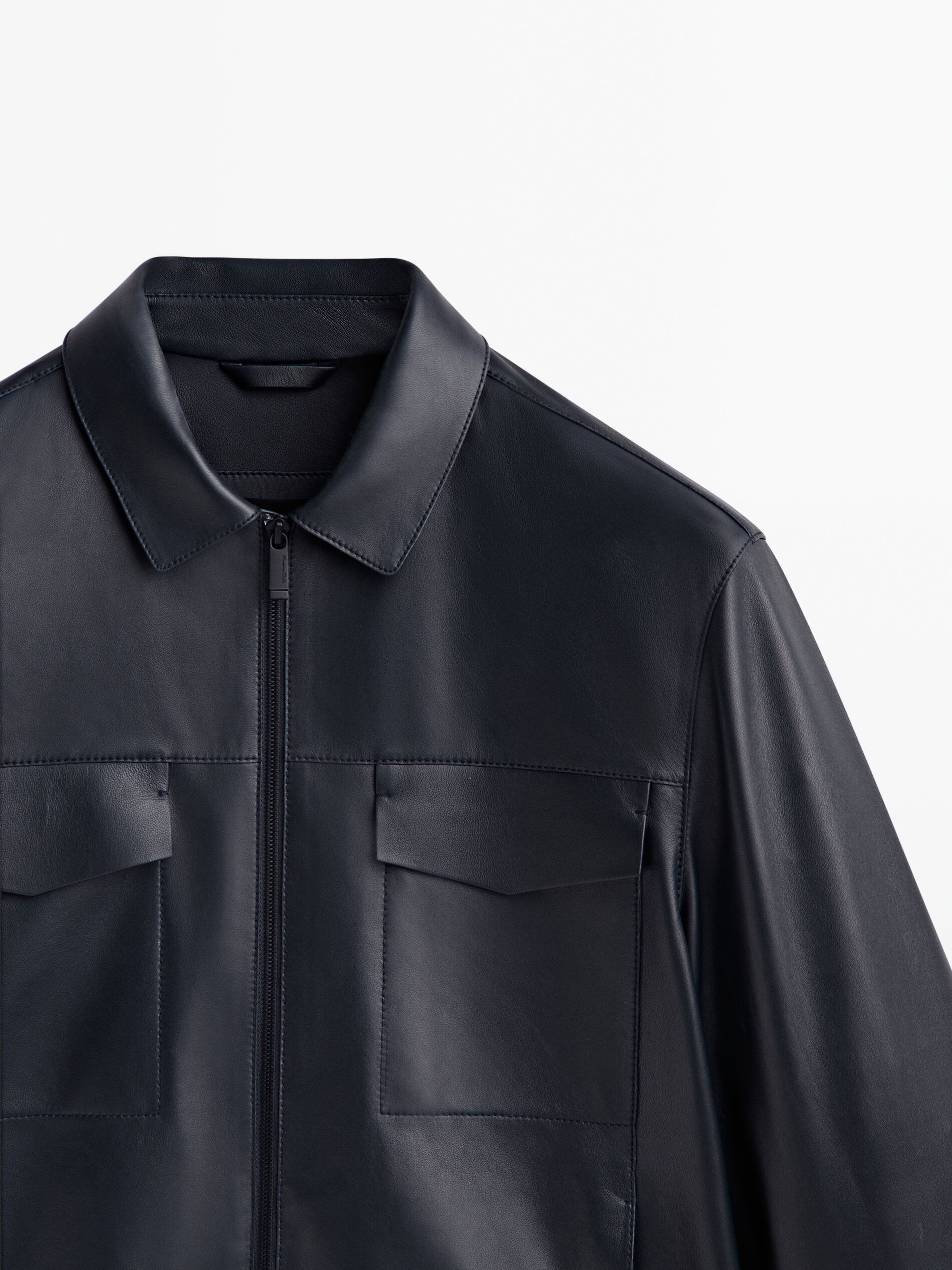 Chaqueta trucker piel napa Limited edition - AZUL OSCURO