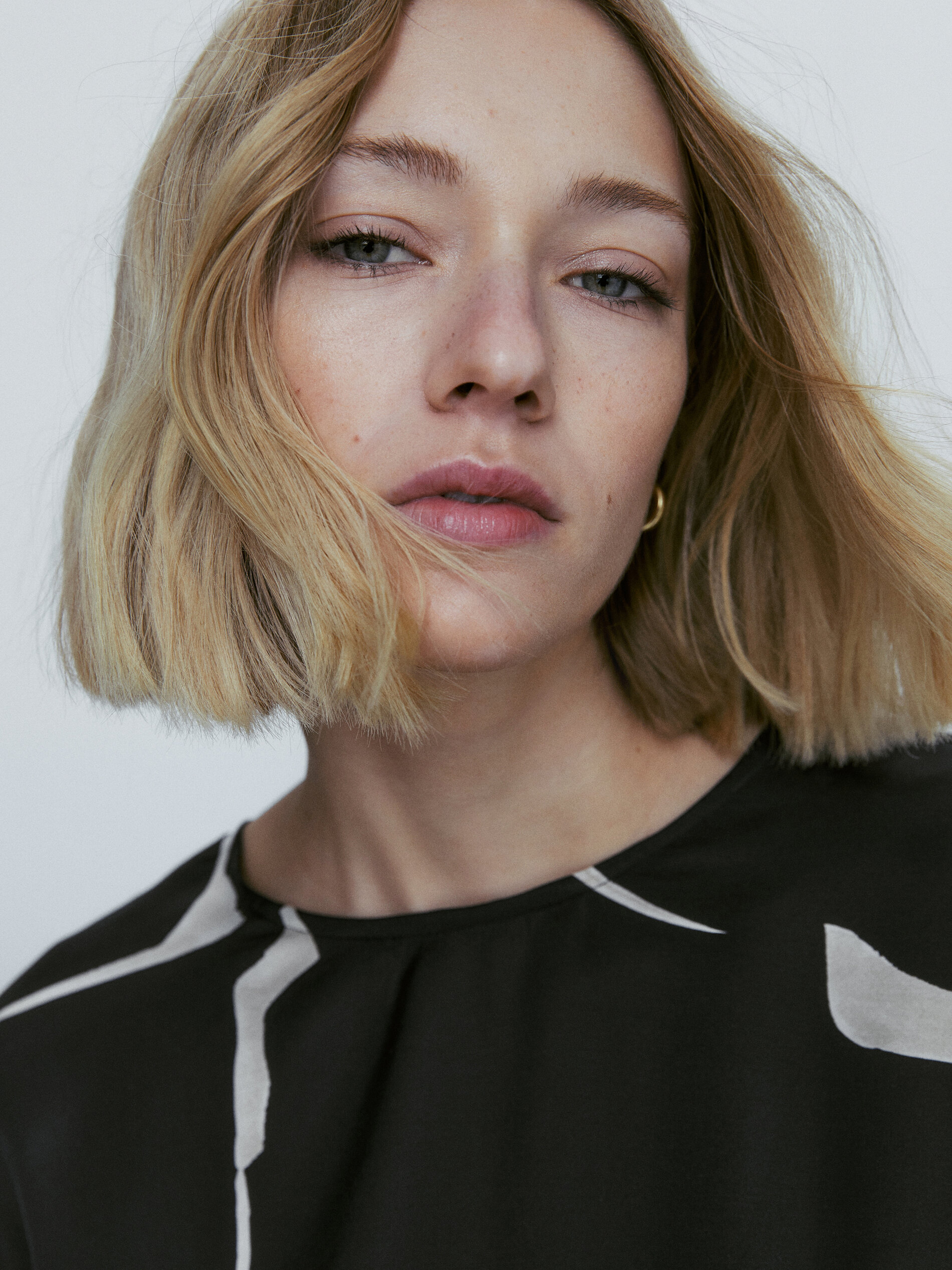 Camisa estampado abstracto - NEGRO