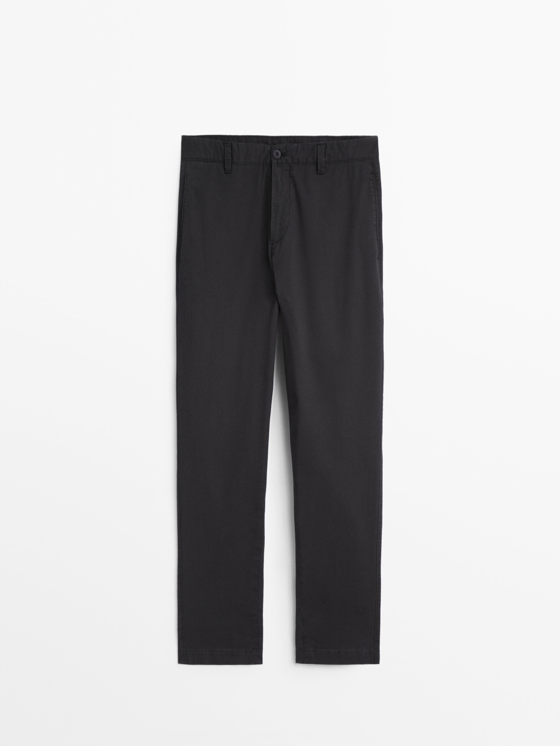 Pantalón chino mezcla algodón tapered fit - AZUL MARINO