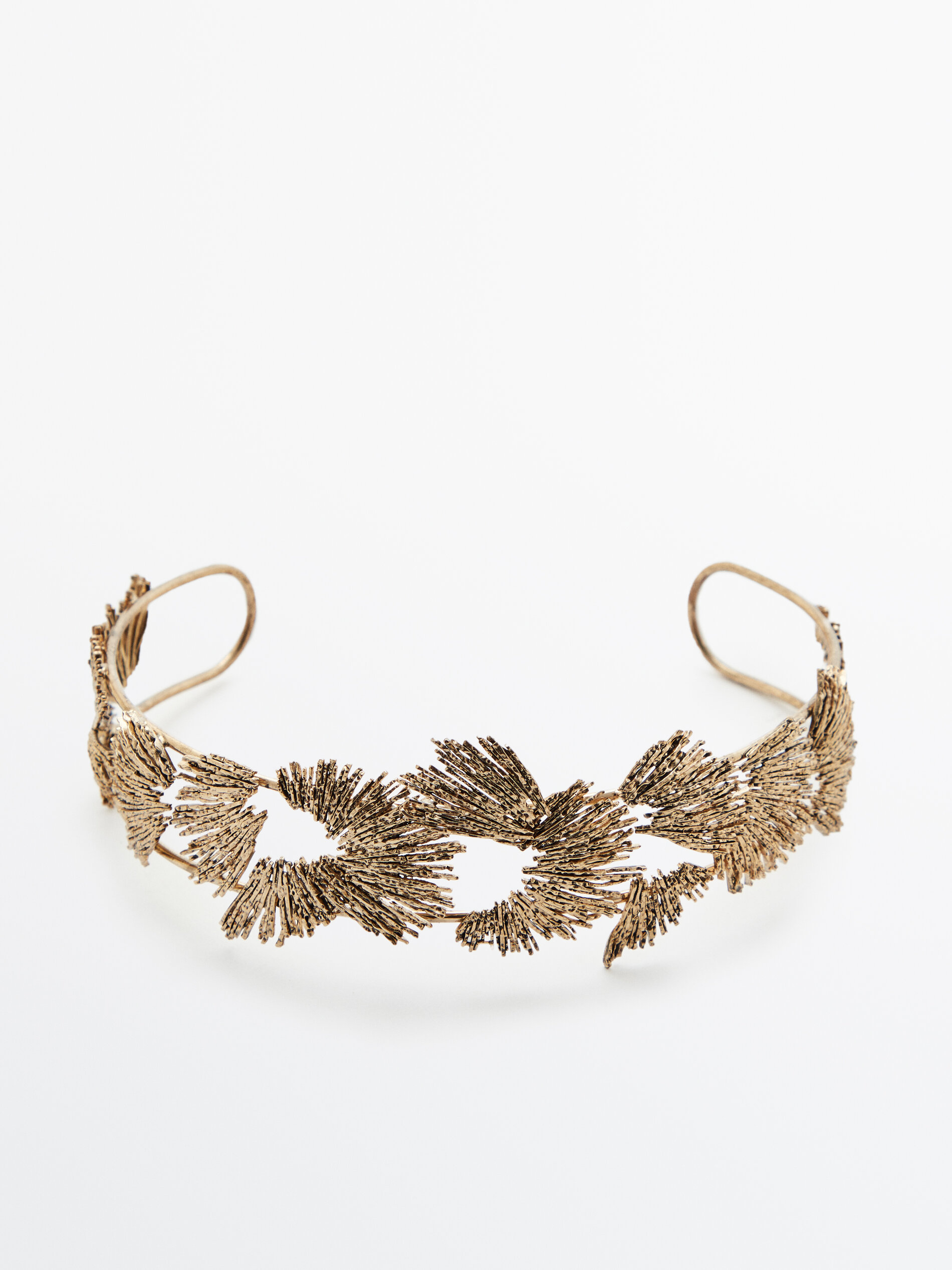 Collar choker textura especial baño oro - ORO