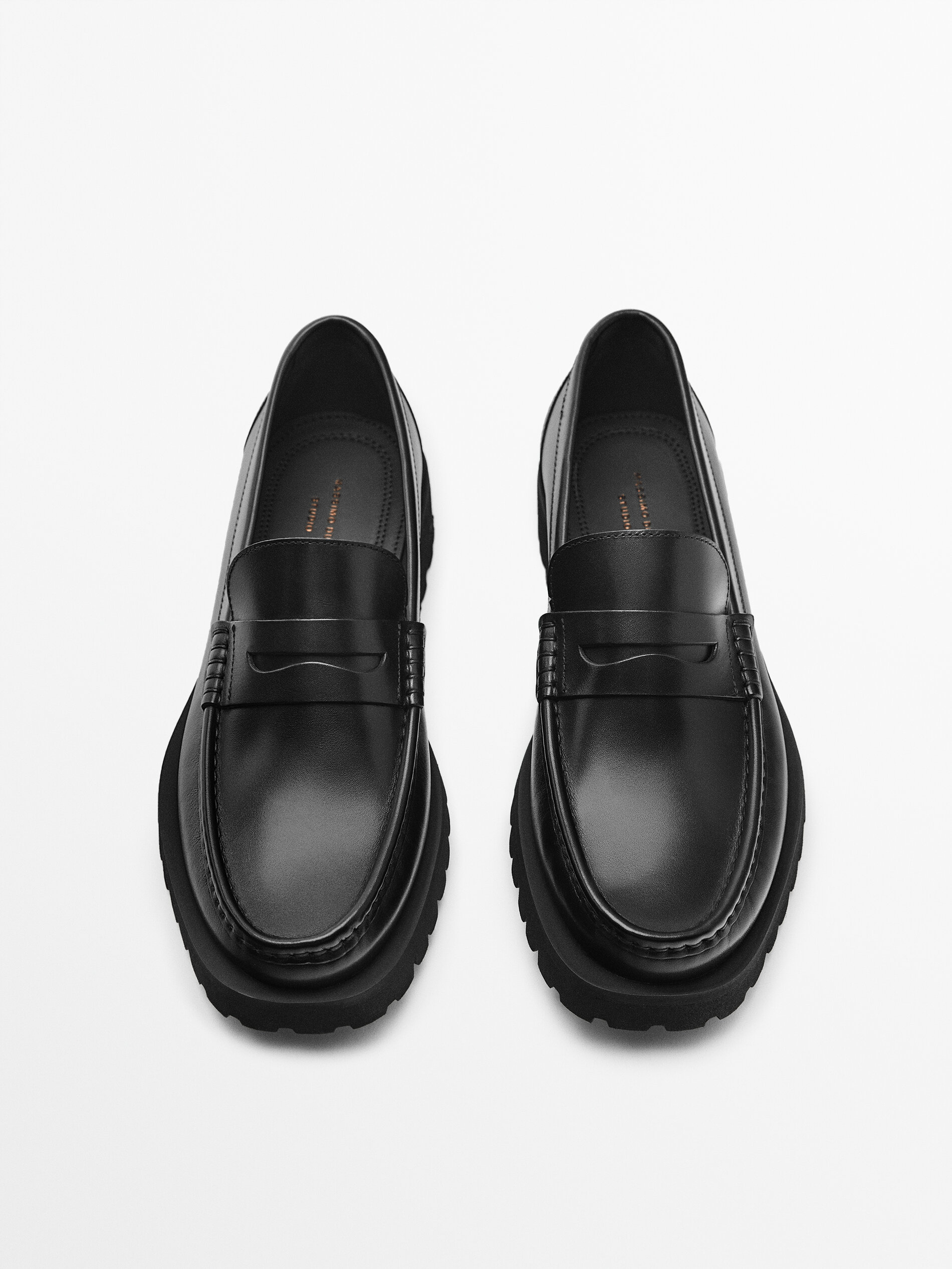 Mocasín piel napa negro - Studio - NEGRO