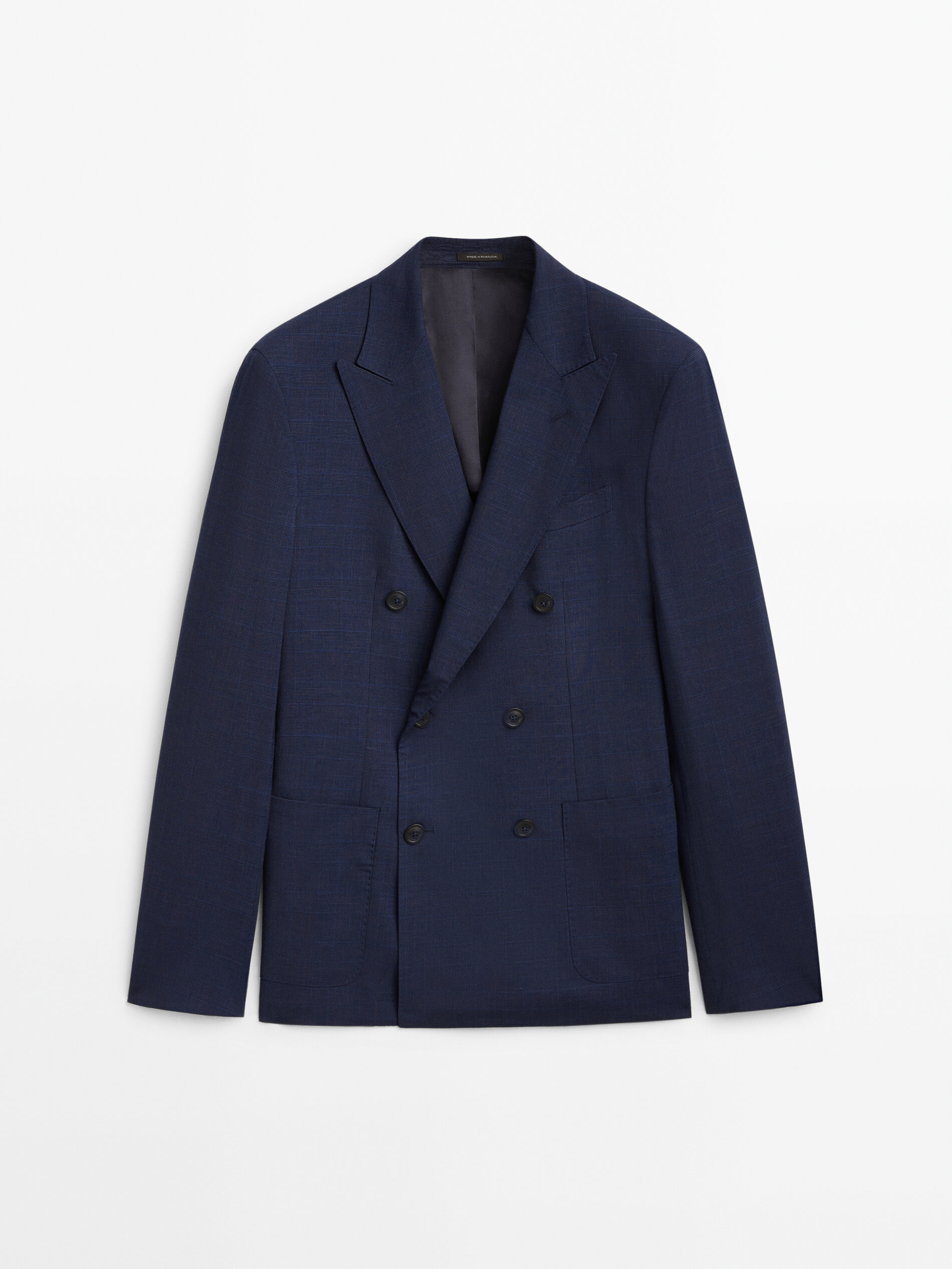 Americana traje cruzada half canvas cuadros - AÑIL