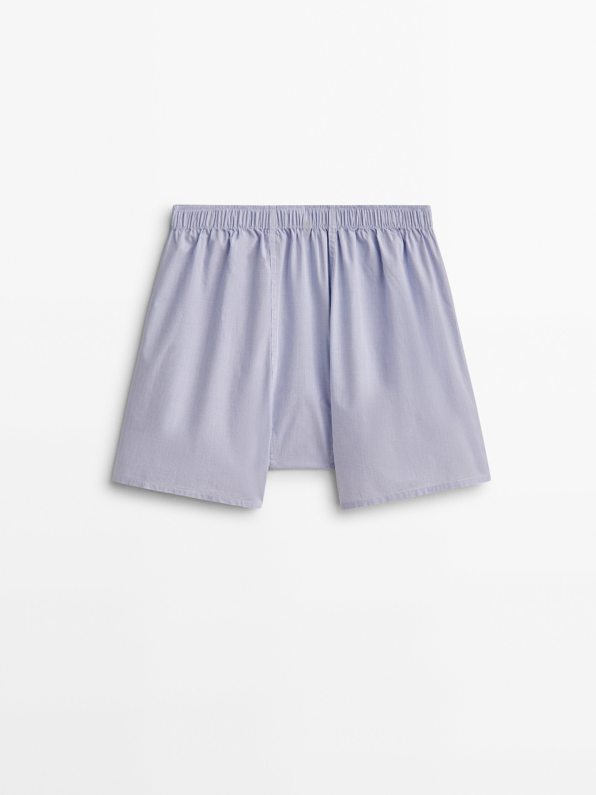 Calzoncillo popelín microcuadros - AZUL