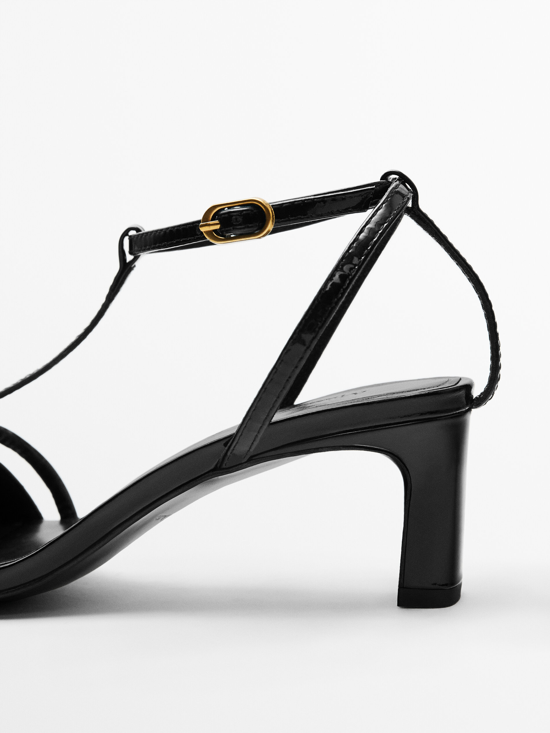 Zapato tacón piel pala - NEGRO