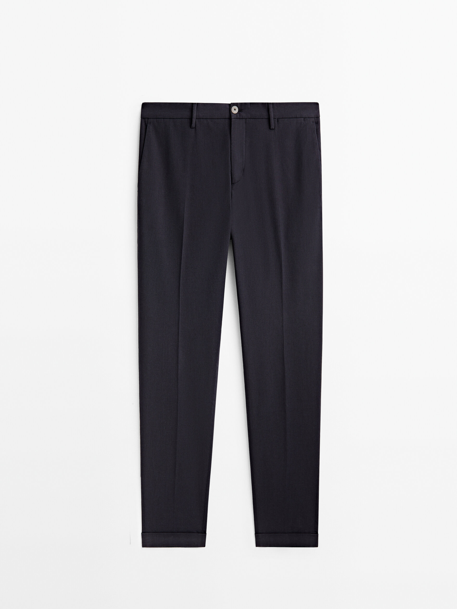 Pantalón chino tinte hilo ice cotton slim fit - AZUL MARINO