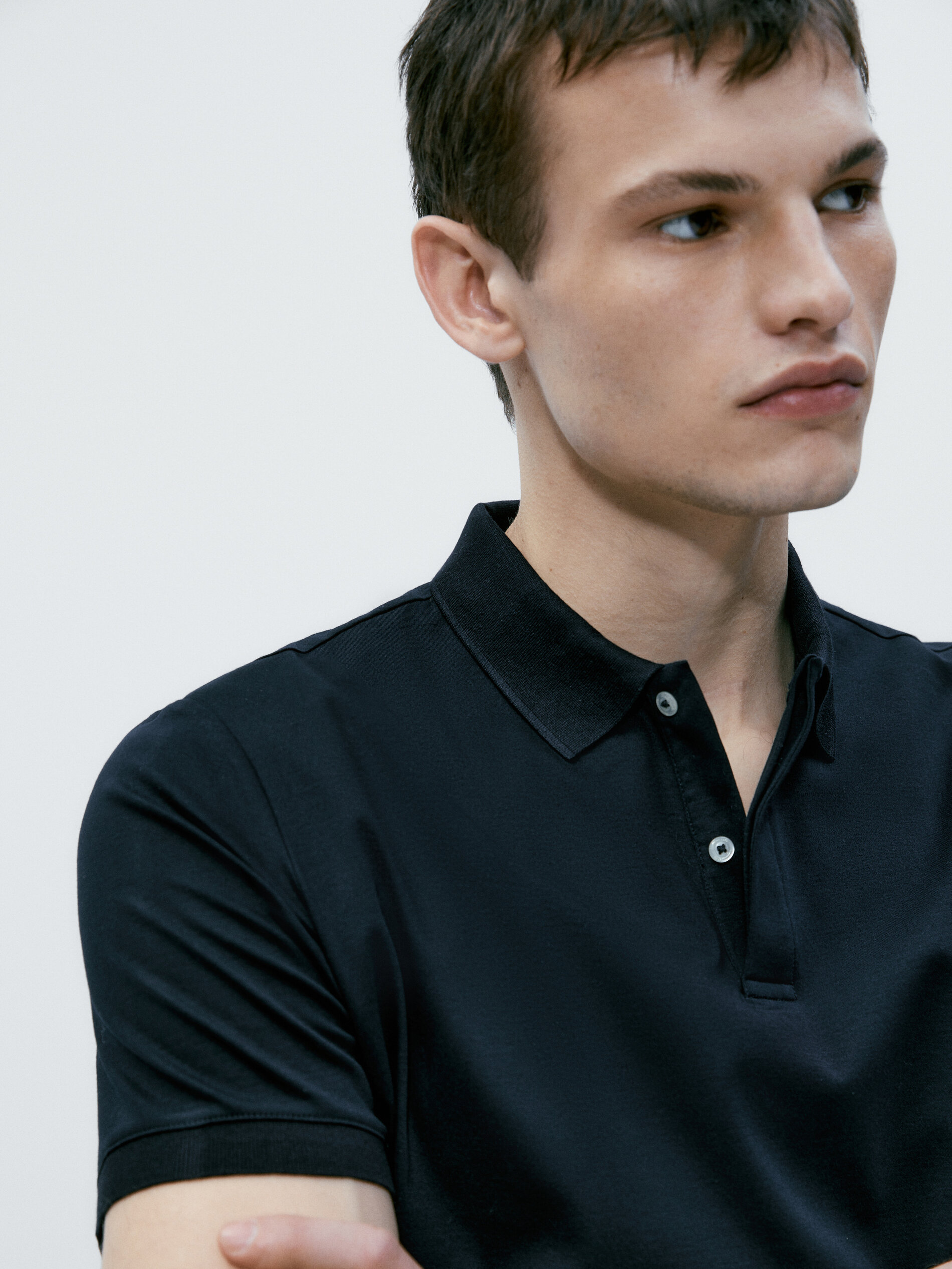 Polo mezcla algodón mercerizado - AZUL MARINO