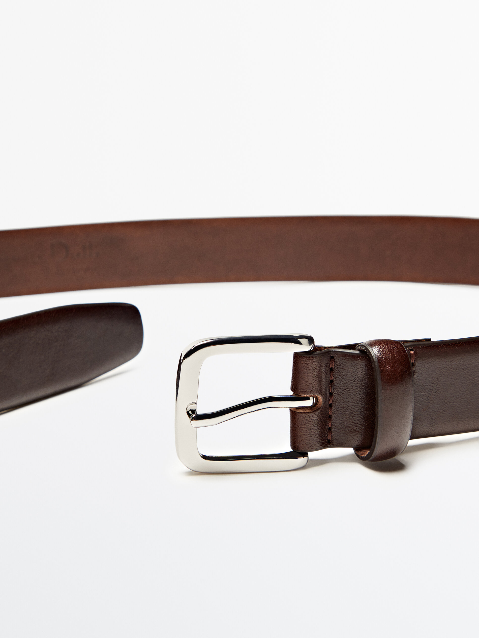 Cinturón piel - MARRÓN