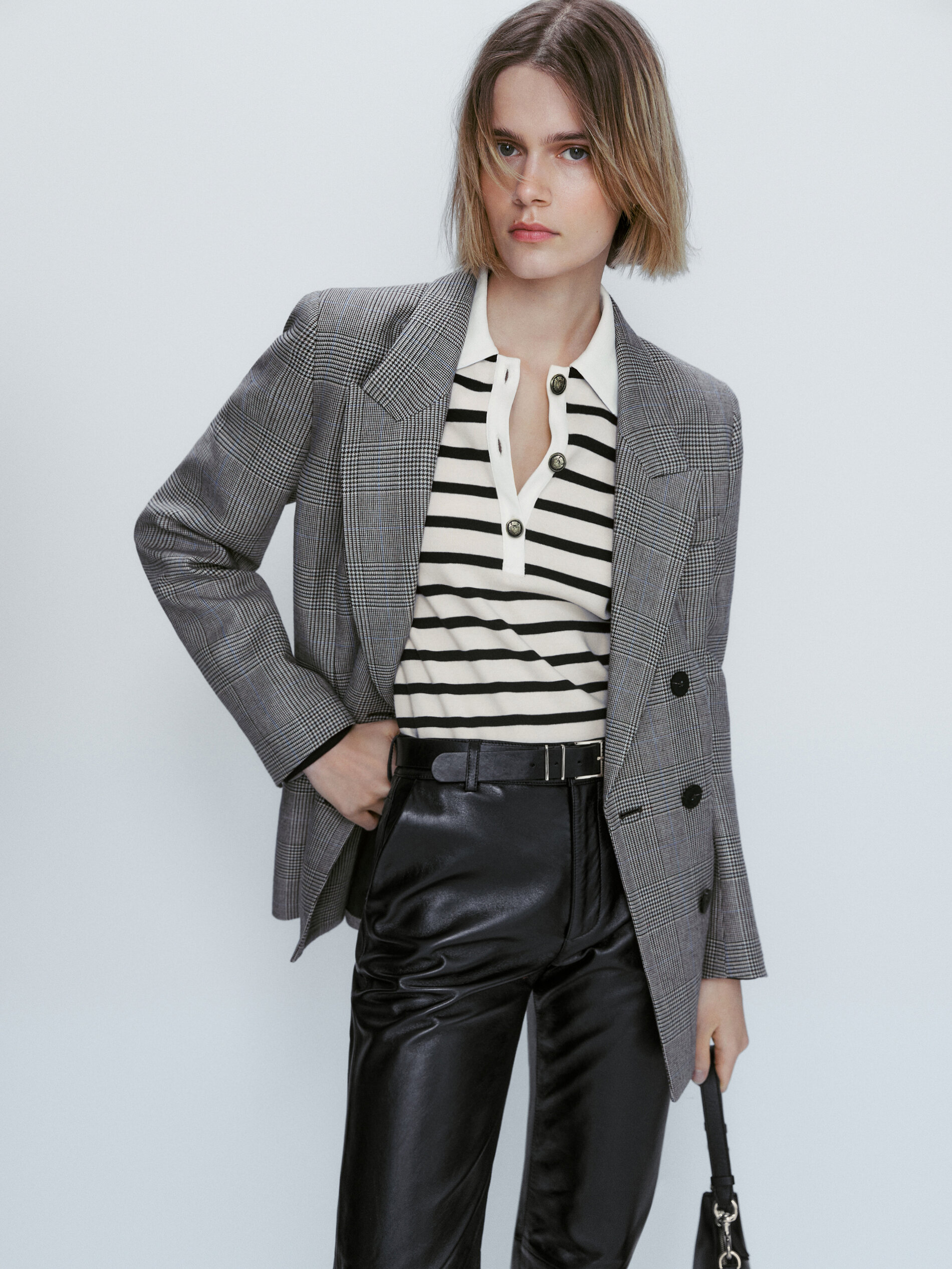 Polo rayas algodón - CRUDO