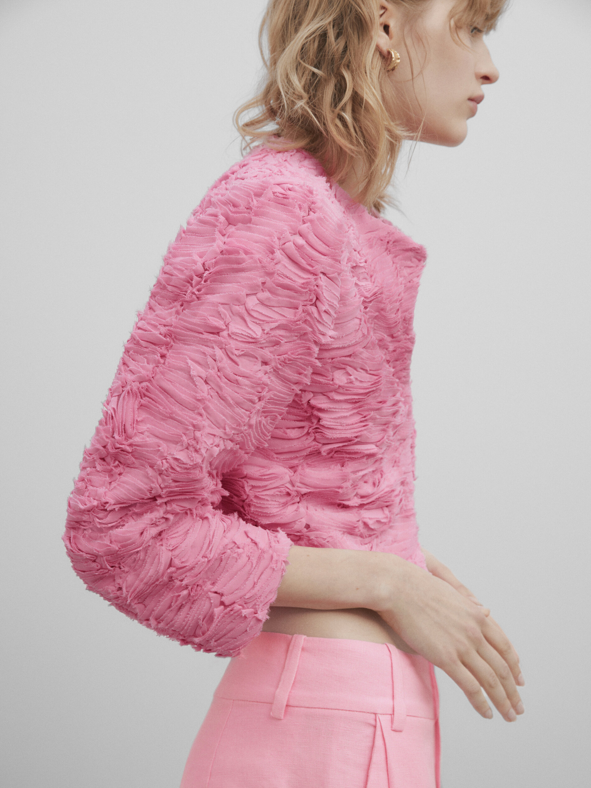 Chaqueta estructura bucle -Studio - ROSA