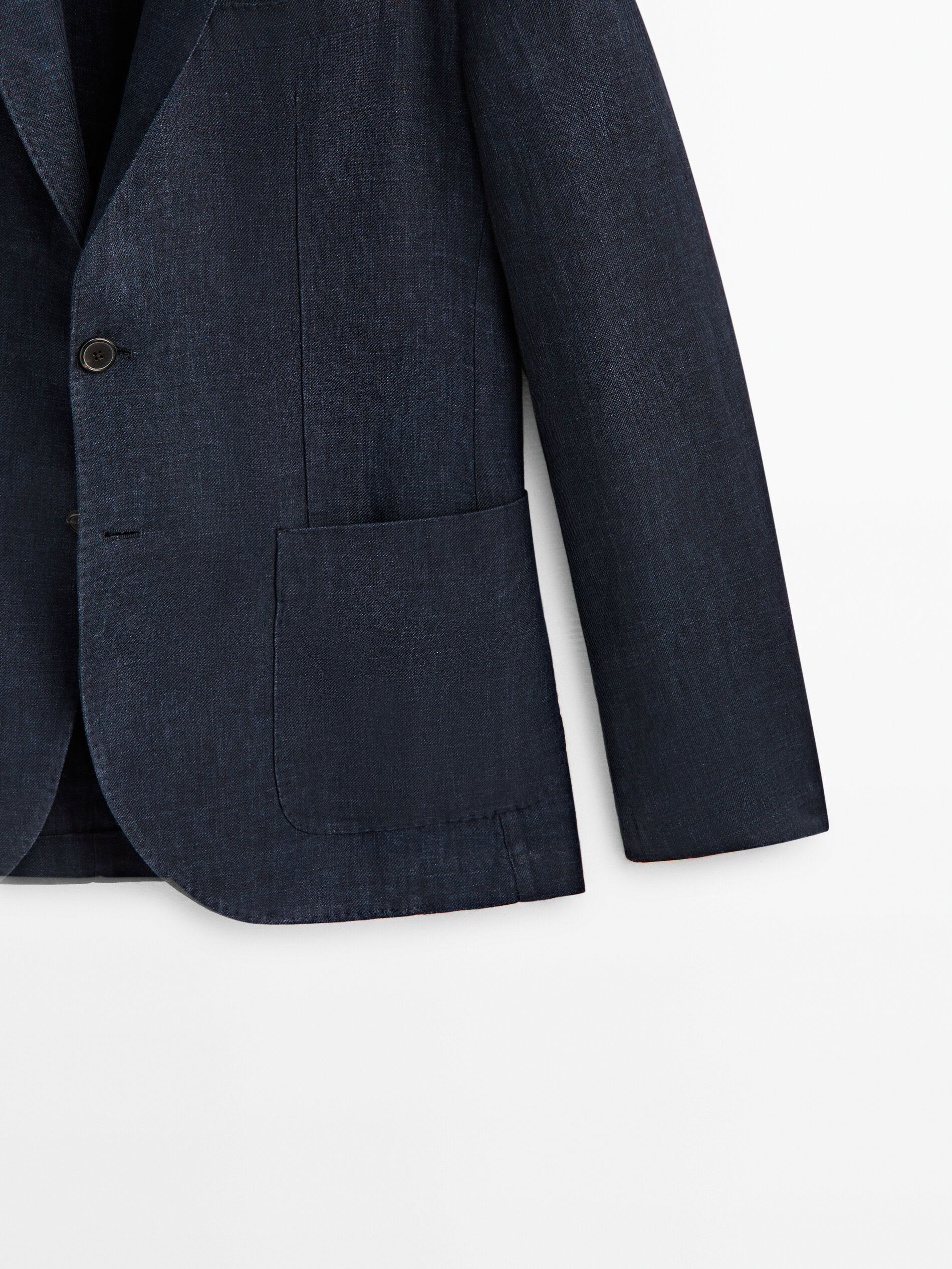 Americana traje lino sarga azul marino - AZUL MARINO