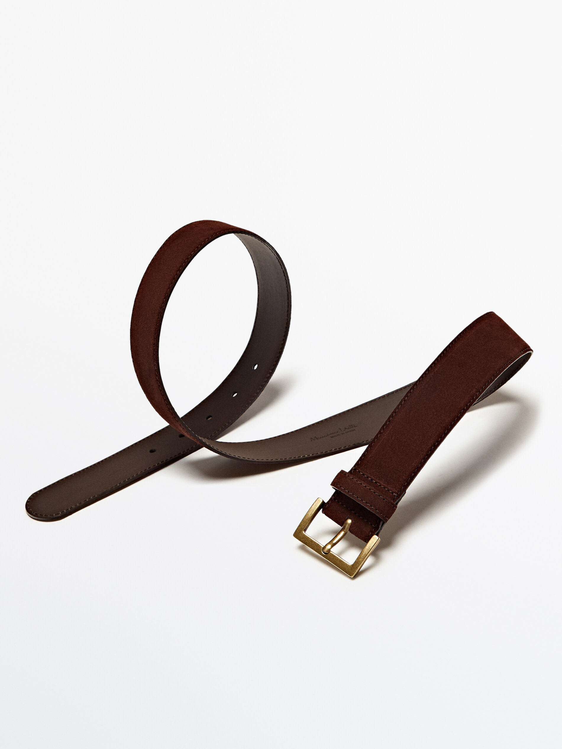 Cinturón serraje - MARRÓN