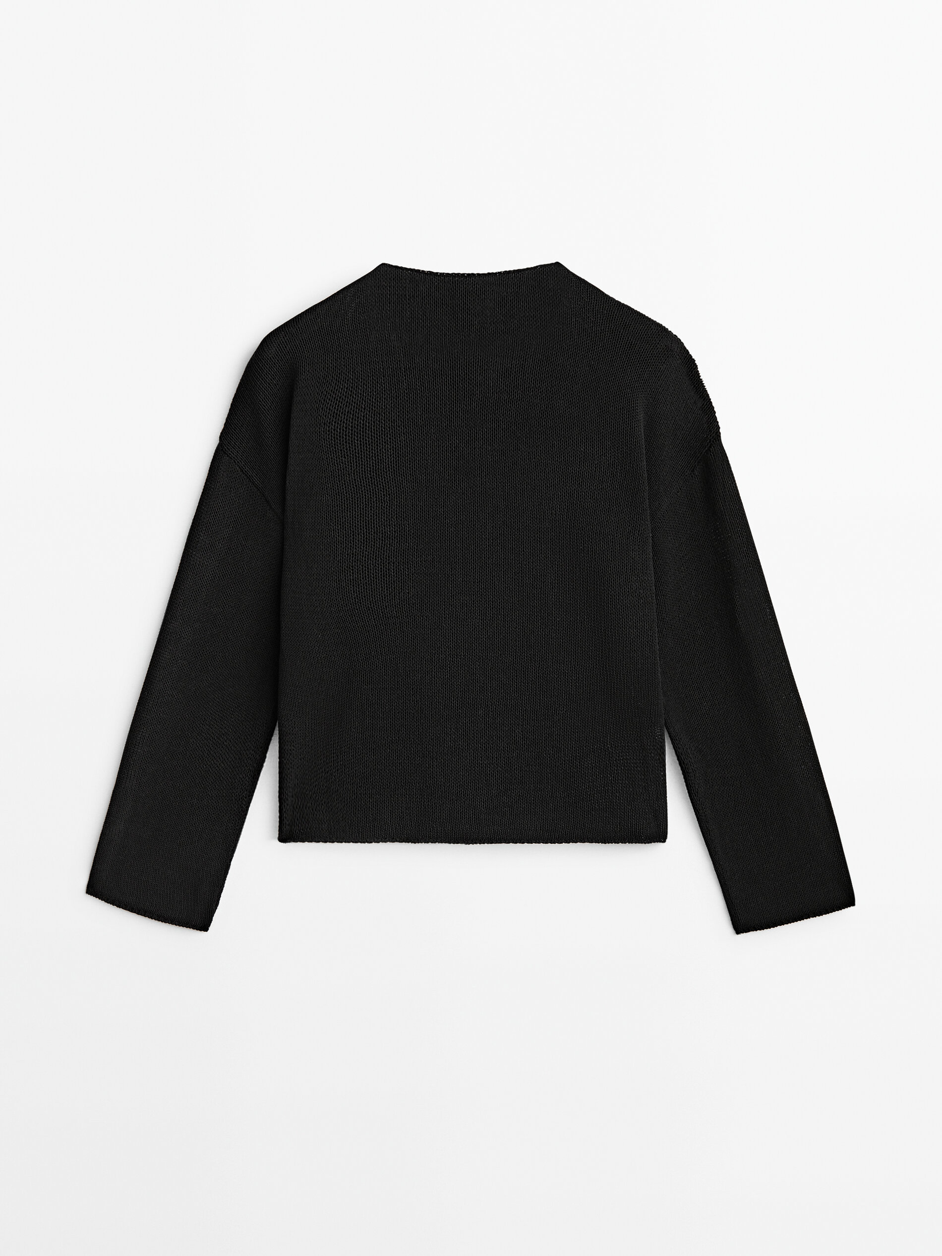 Jersey punto cropped - NEGRO