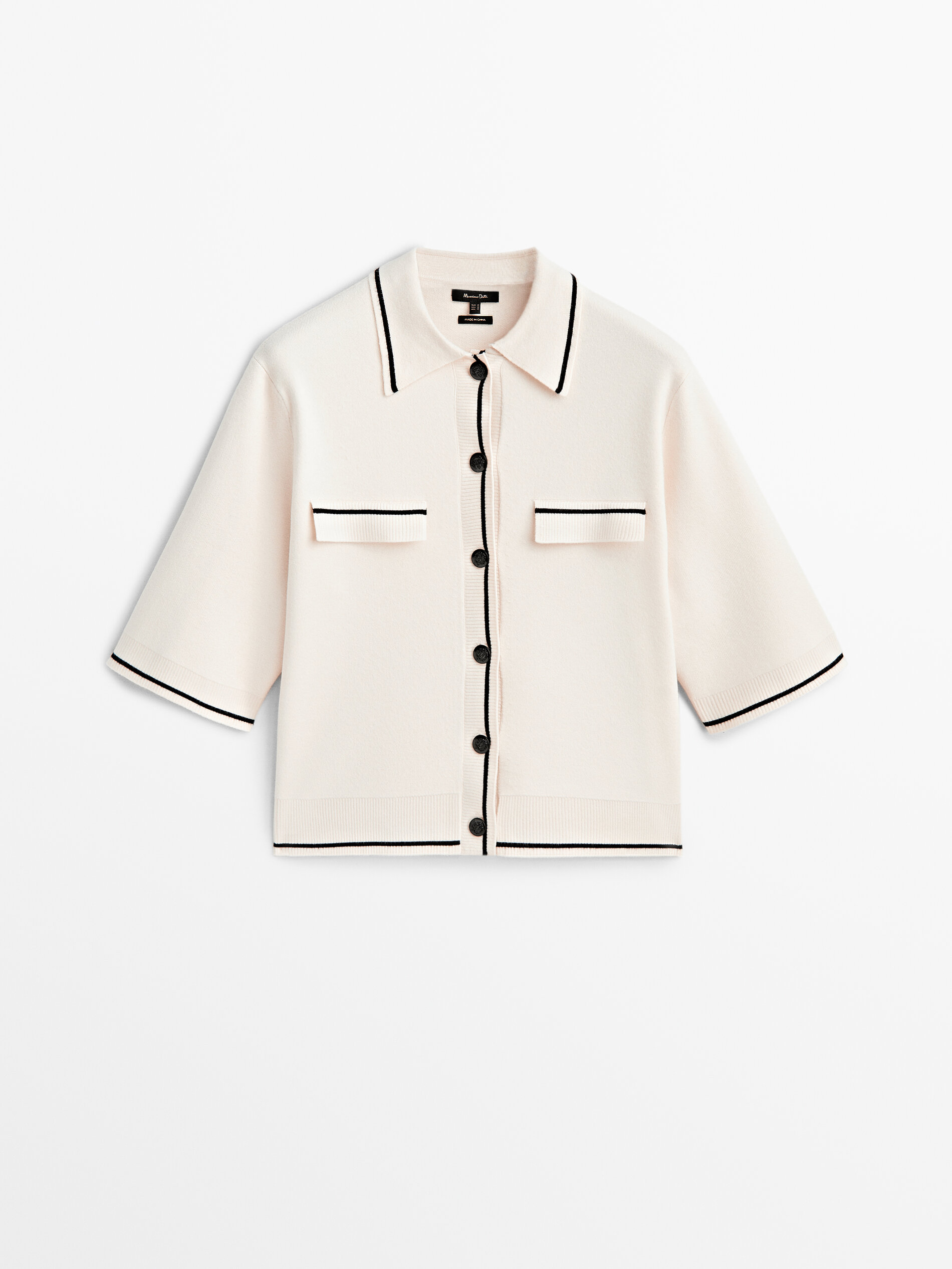 Cárdigan punto manga corta - CRUDO