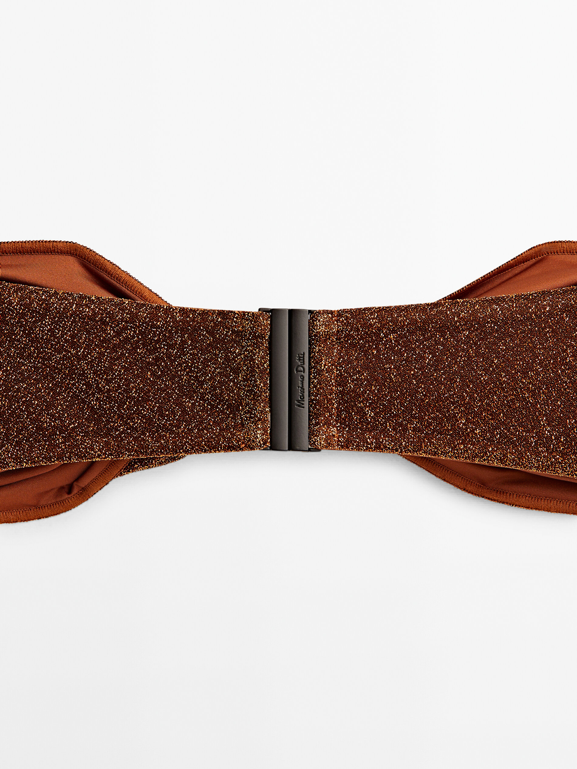 Top bandeau bikini brillo - COBRE