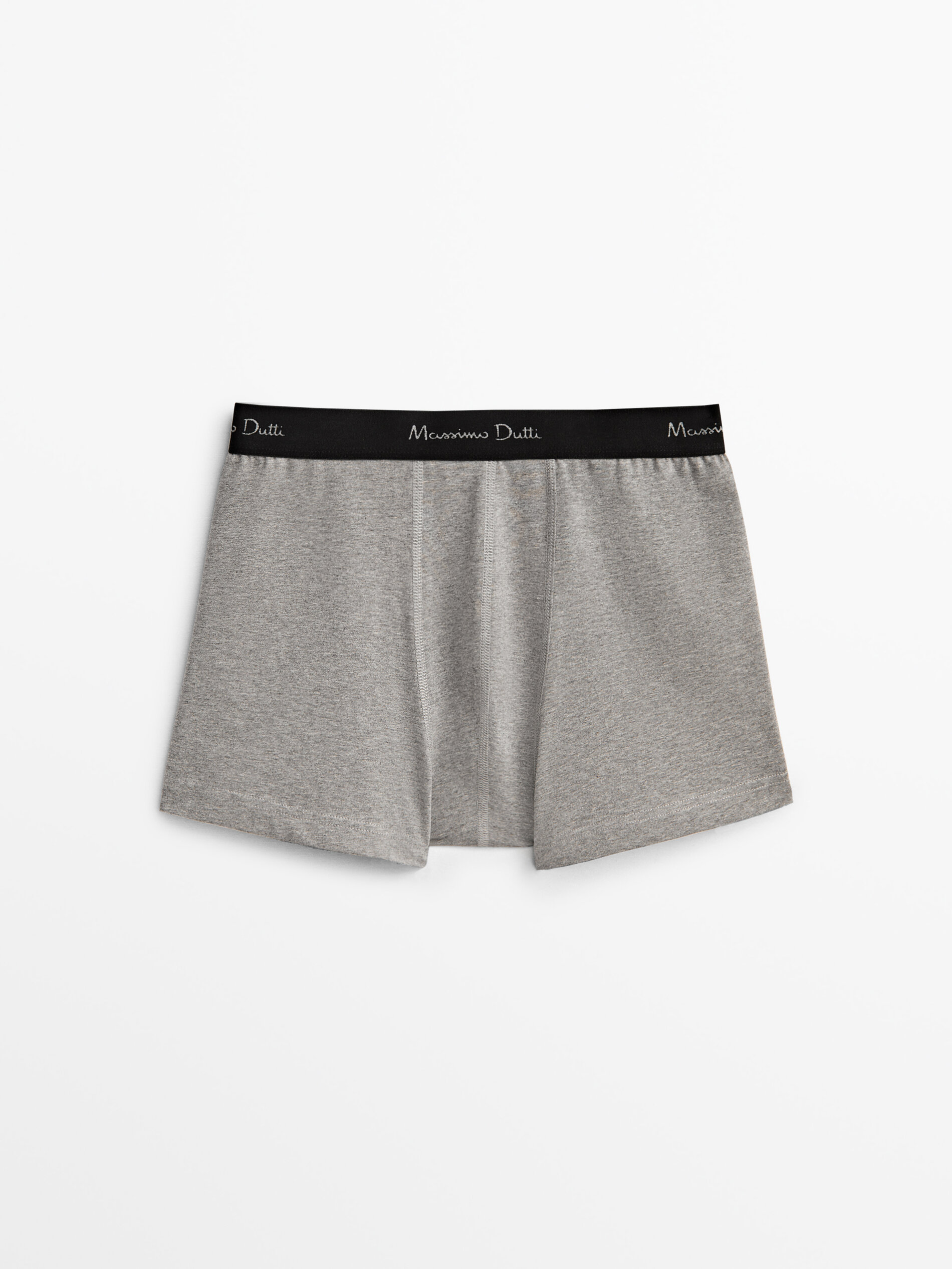 Calzoncillo bóxer cinturilla negra - GRIS PERLA