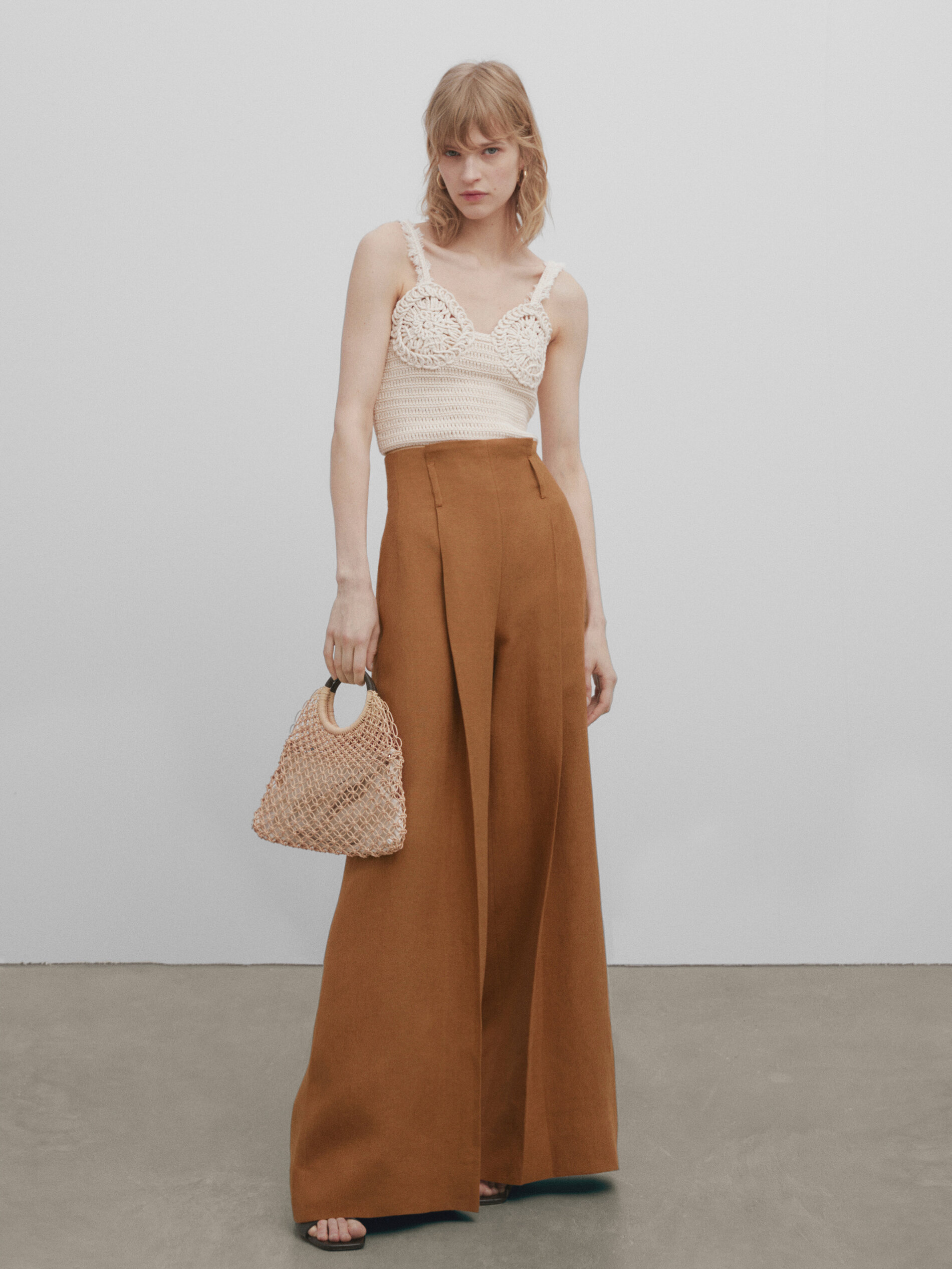 Top punto crochet -Studio - BEIGE