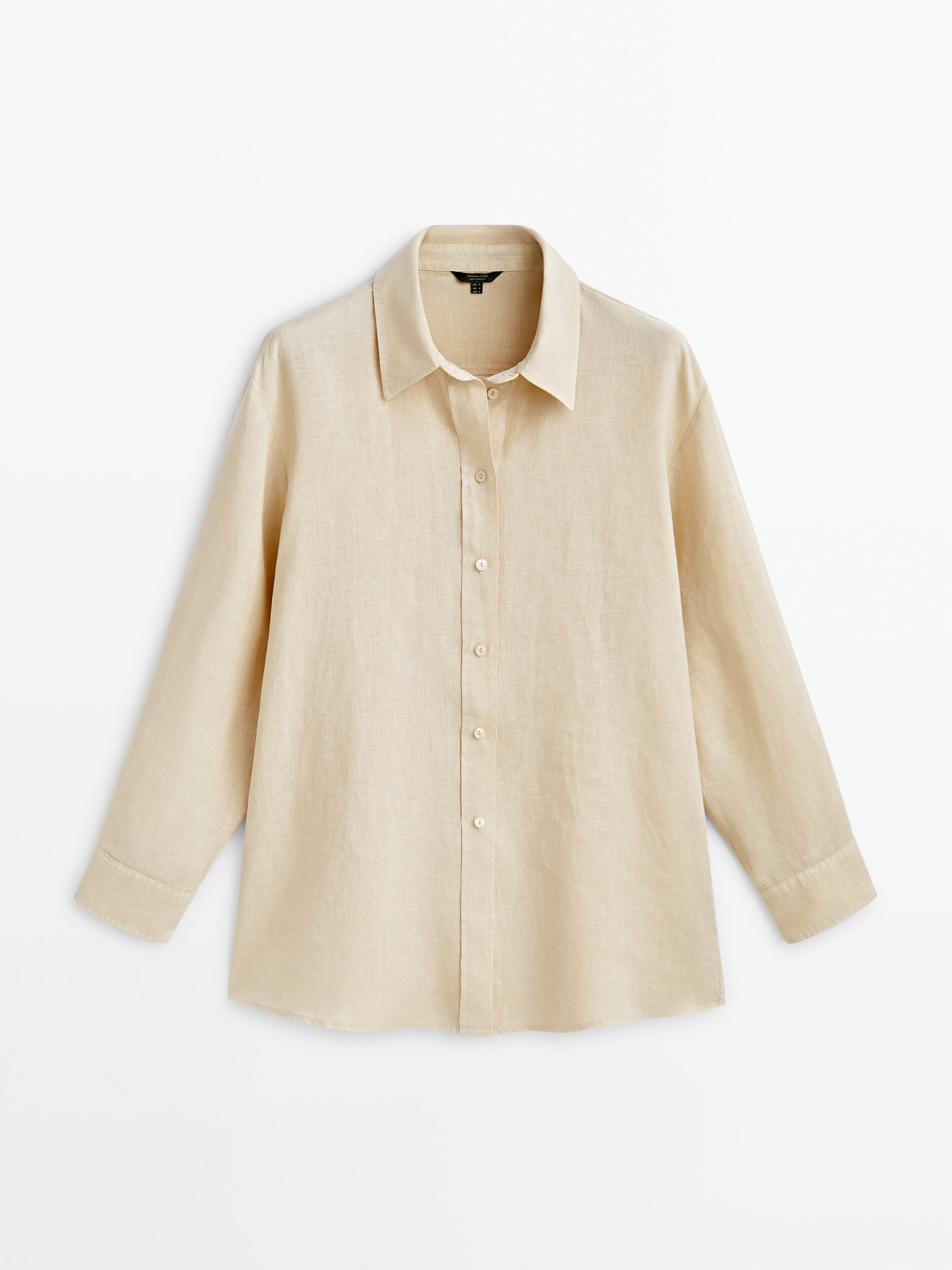 Camisa oversize conjunto 100% lino - Garbanzo