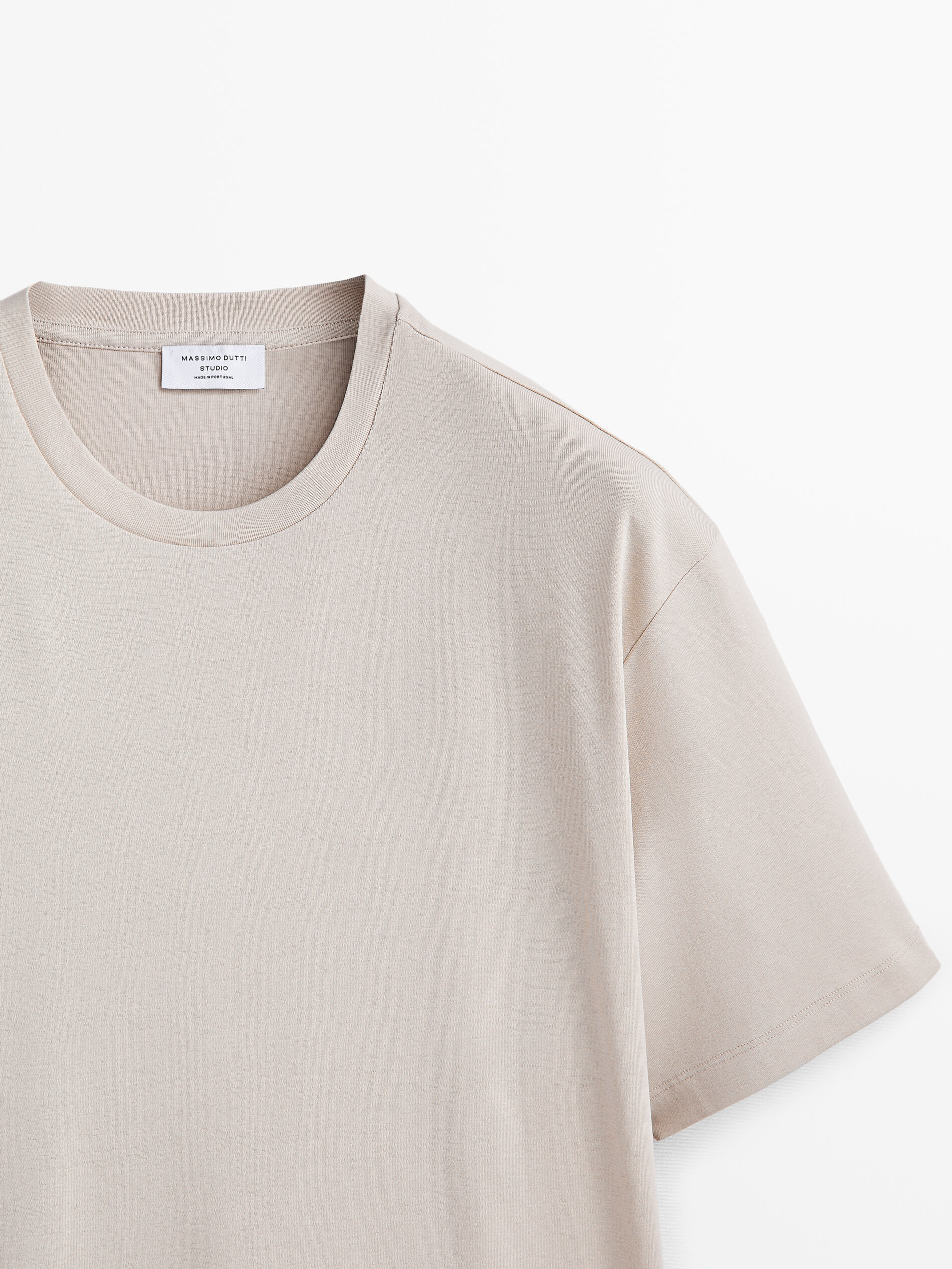 Camiseta manga corta algodón relaxed fit -Studio - ARENA CLARO