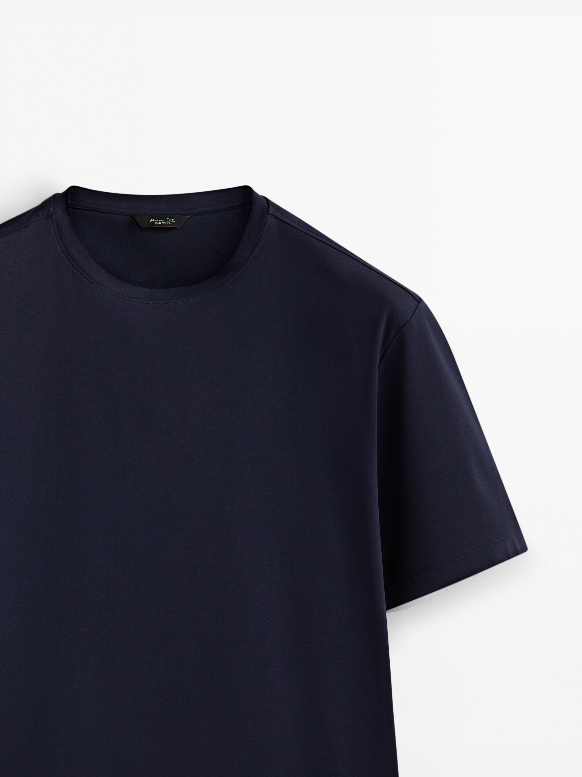 Camiseta manga corta algodón mercerizado - AZULÓN