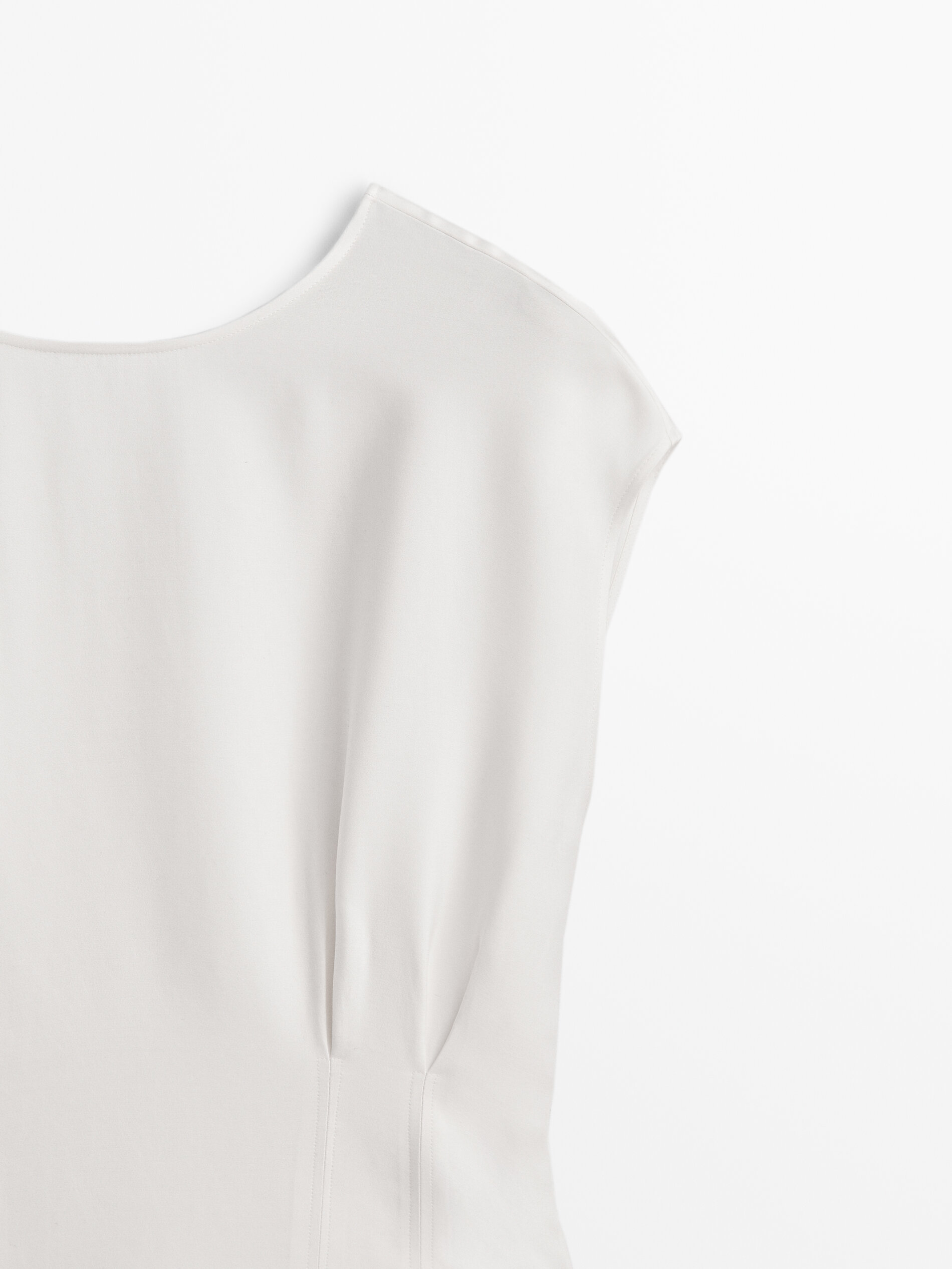 Top pinzas cintura - CRUDO