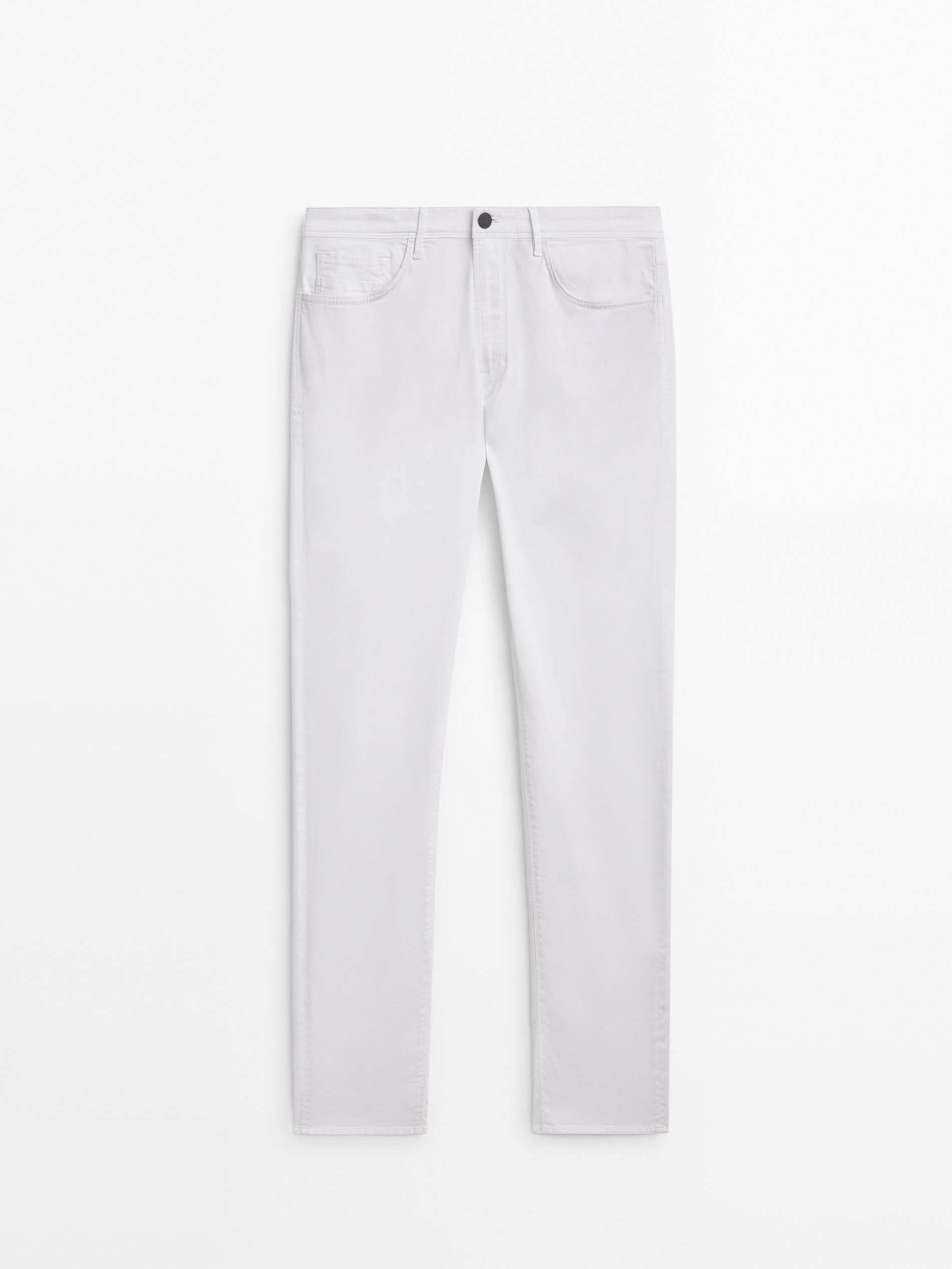 Pantalón tejanero tricotina slim fit - BLANCO