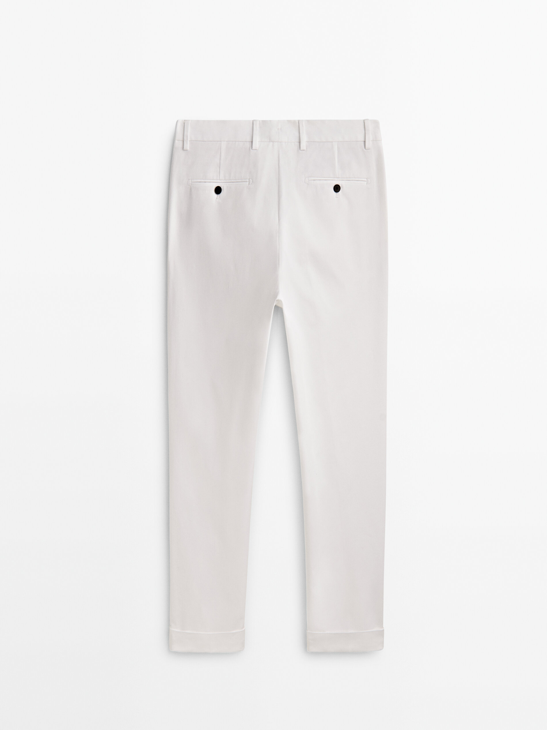 Pantalón pinzas tapered fit -Studio - BLANCO