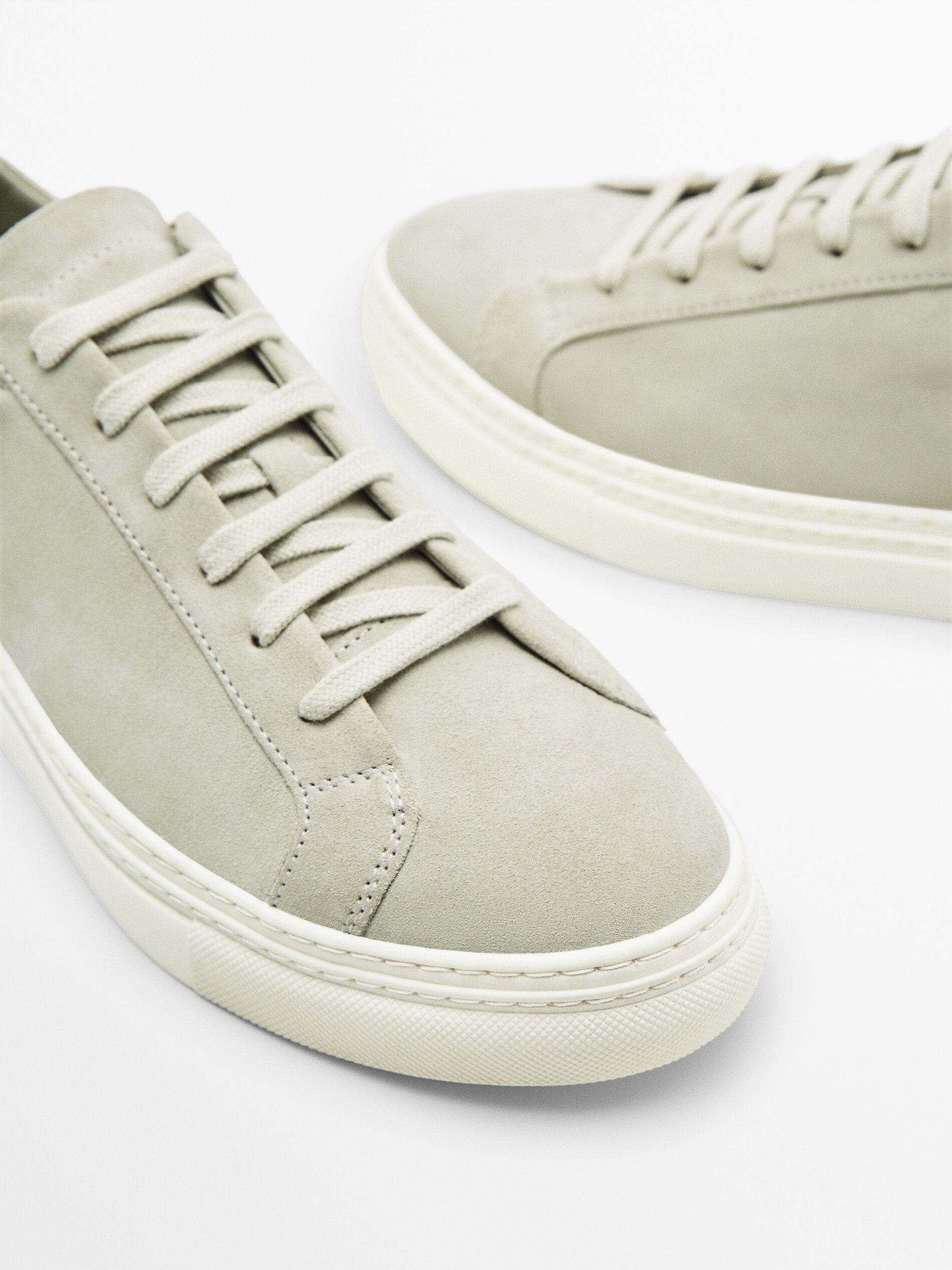 Deportivo piel serraje - BLANCO