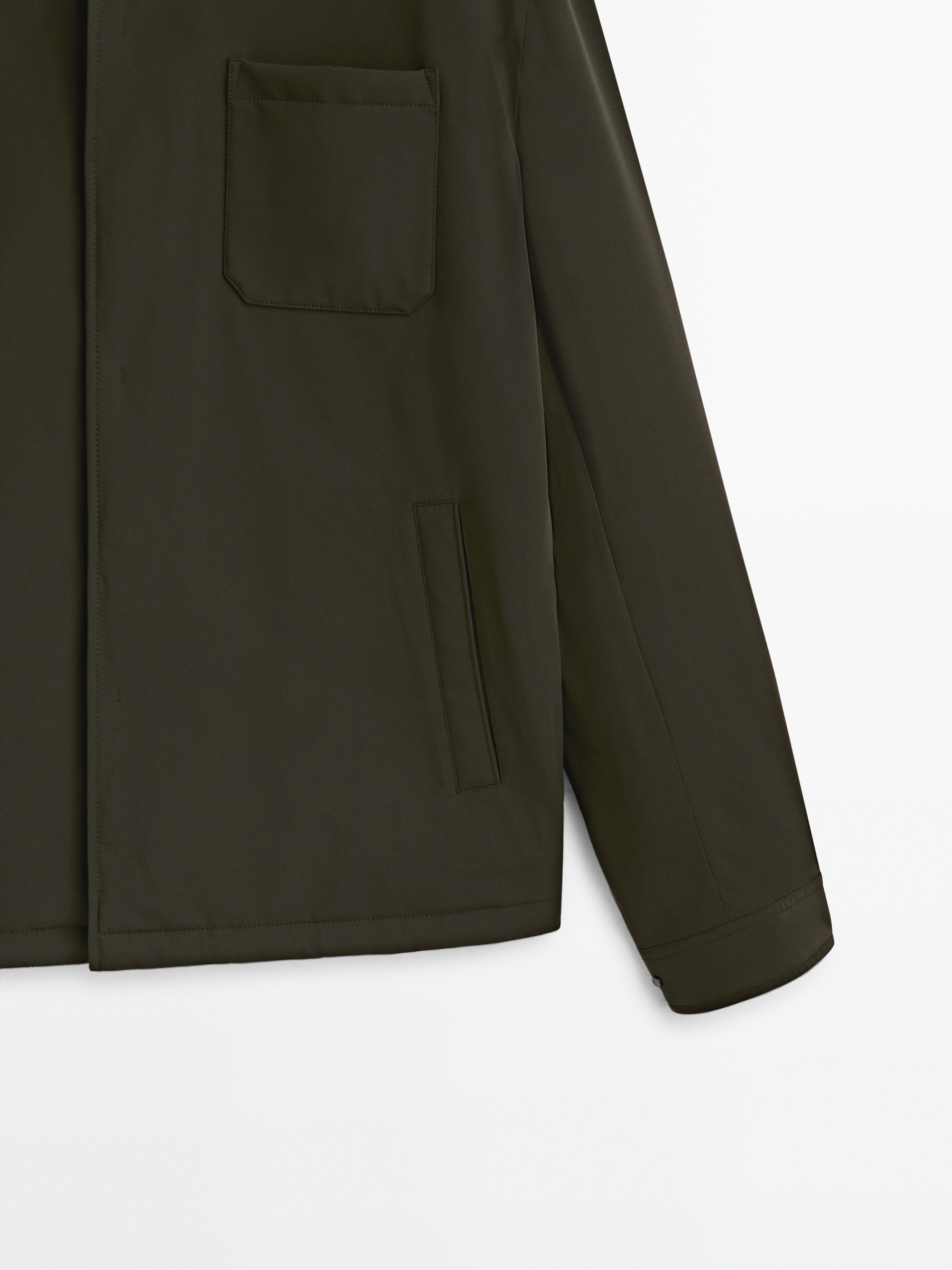 Sobrecamisa ligera stretch - MARRÓN