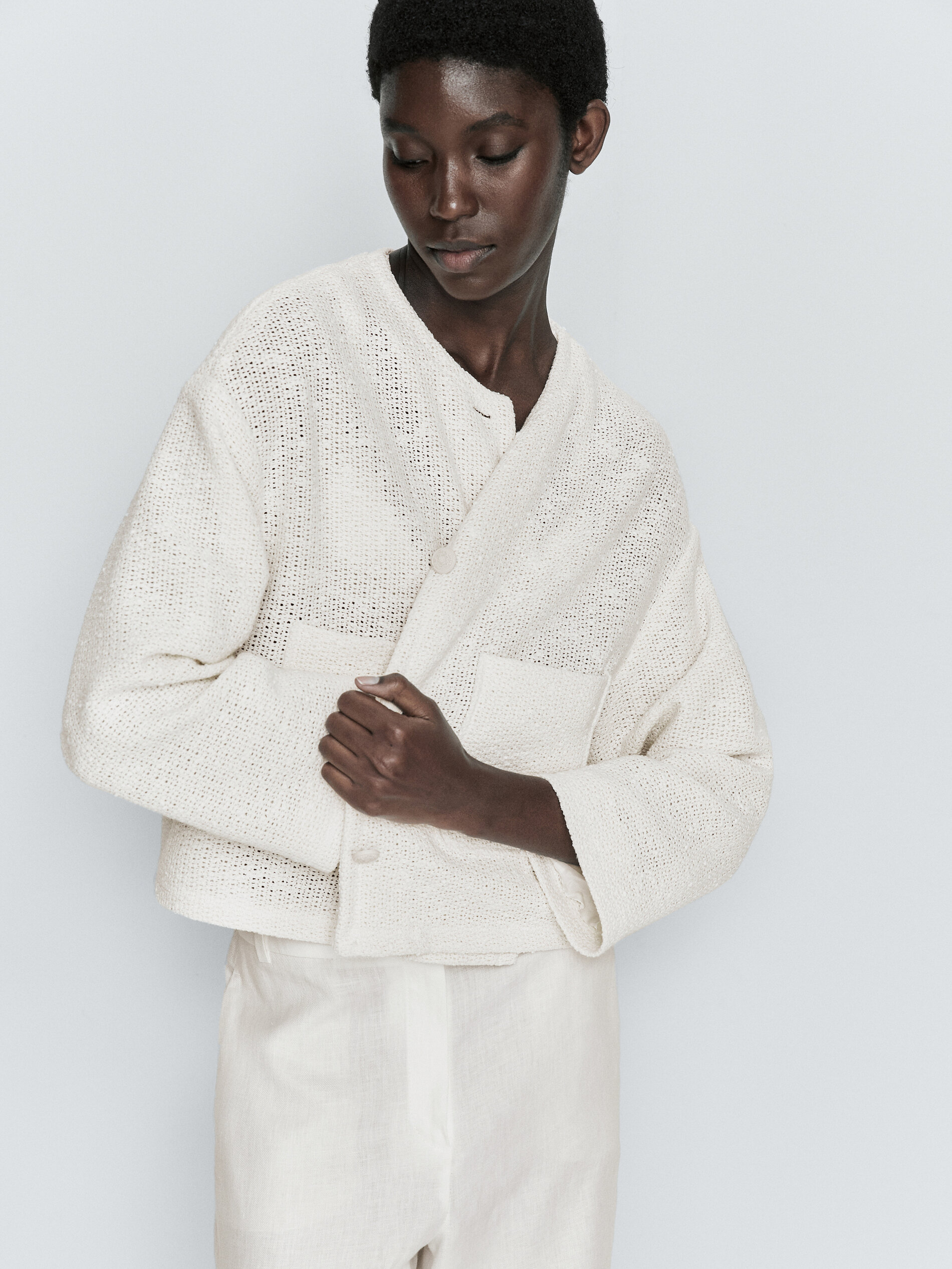 Chaqueta corta estructura - CRUDO