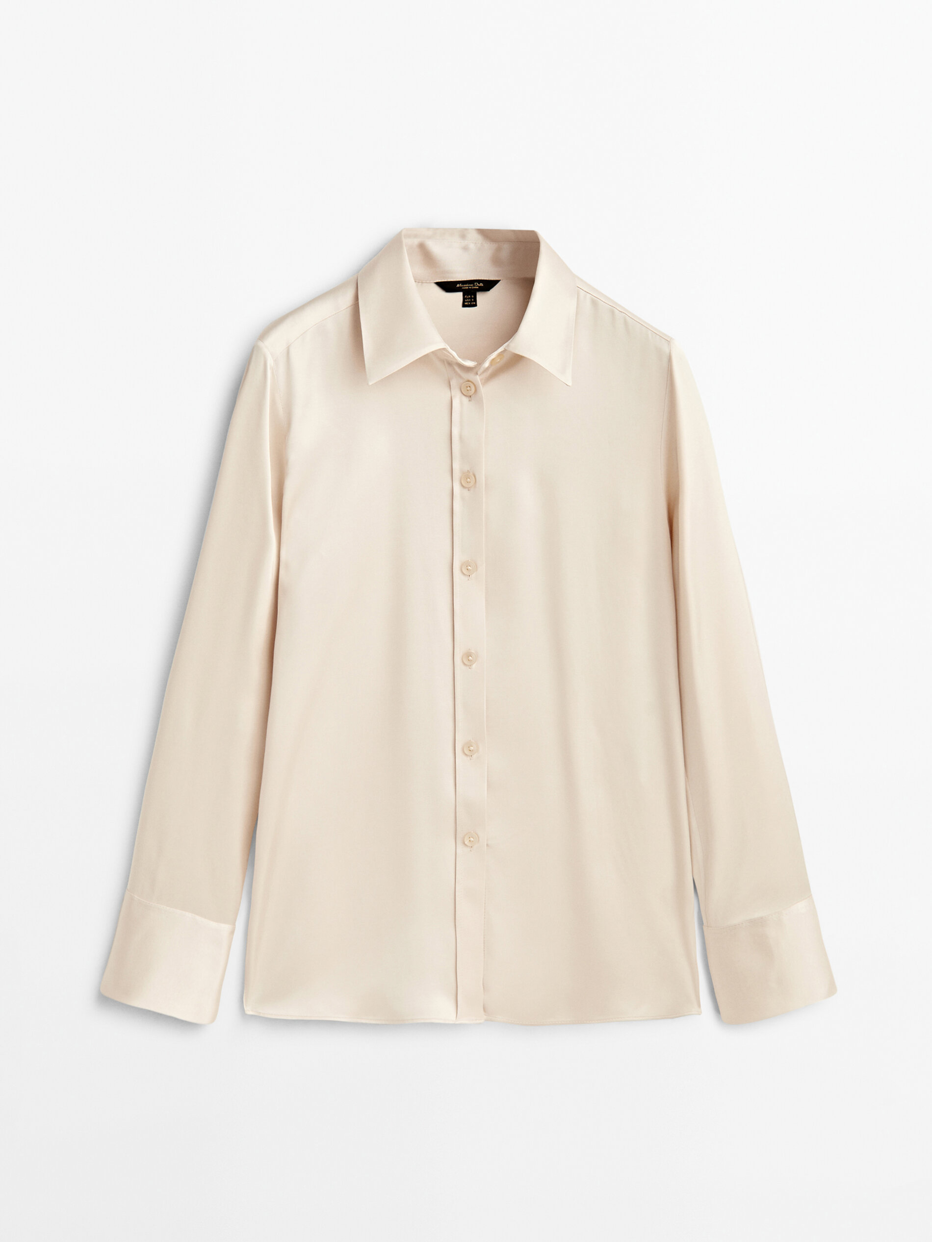 Camisa satinada aberturas - CHAMPÁN