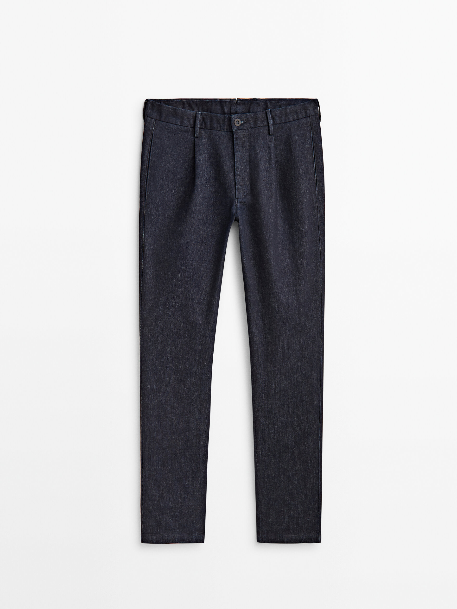 Pantalón vaquero pinzas relaxed fit - INDIGO