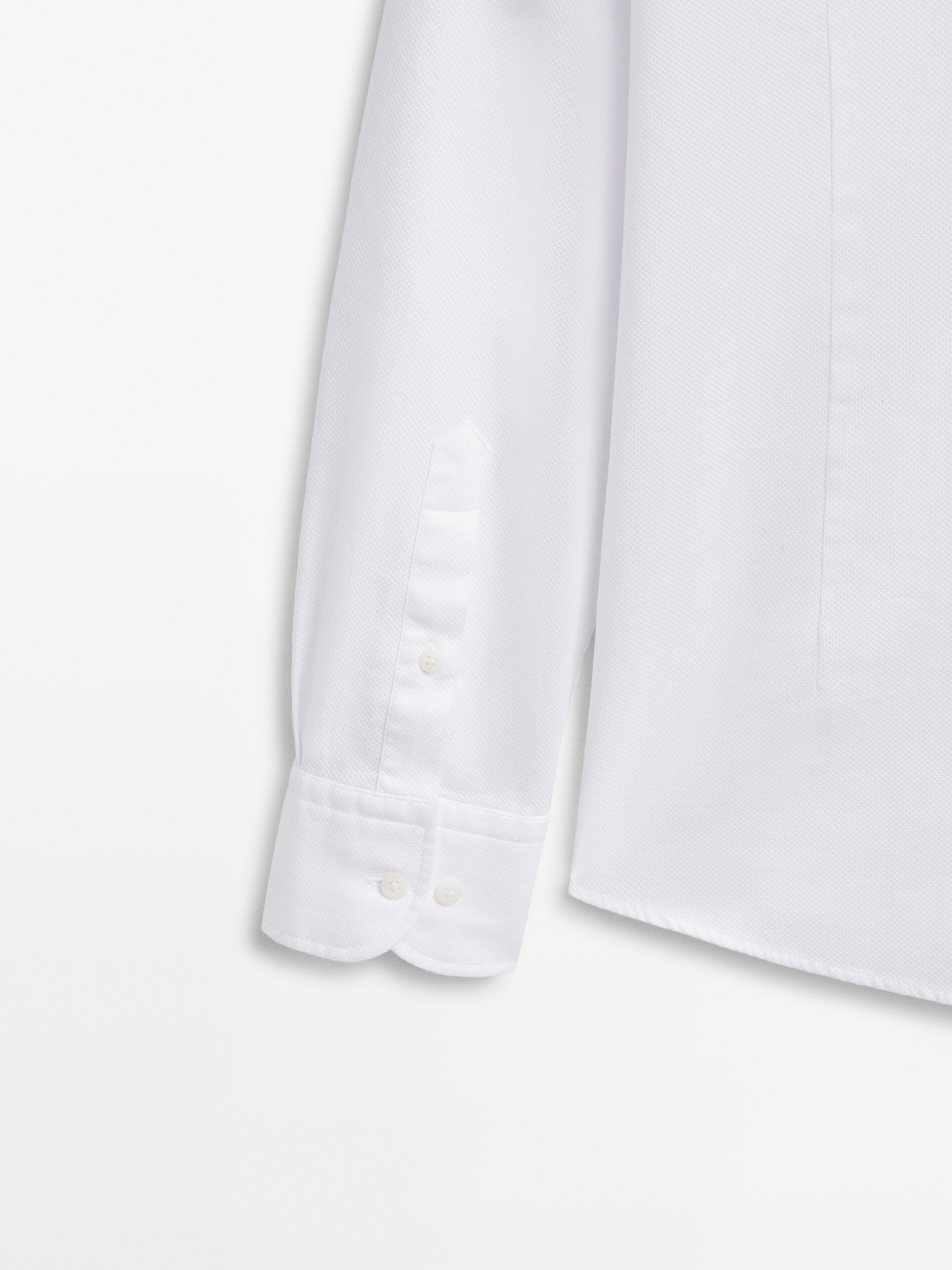 Camisa estructura giro inglese slim fit - BLANCO