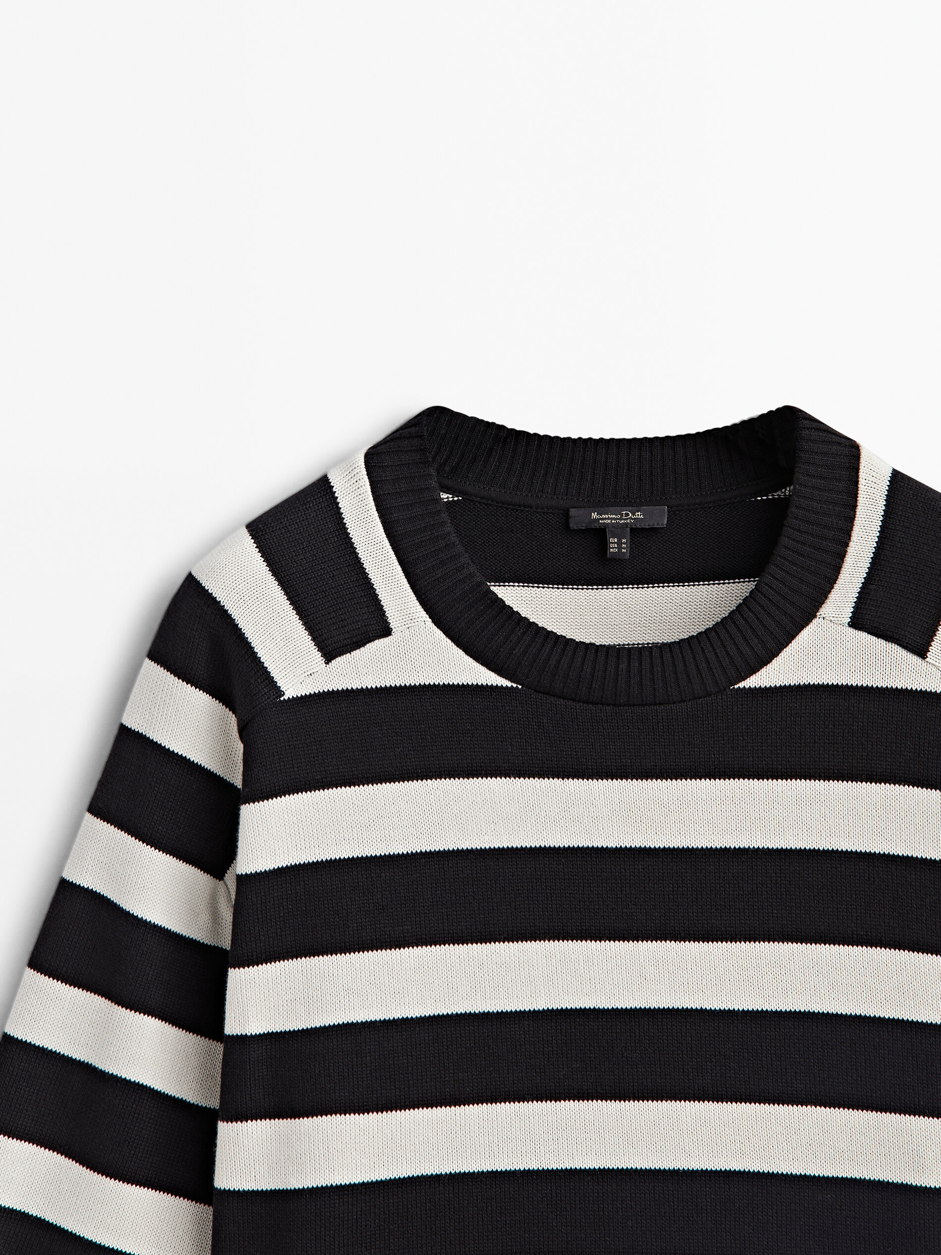 Sudadera rayas 100% algodón - CRUDO