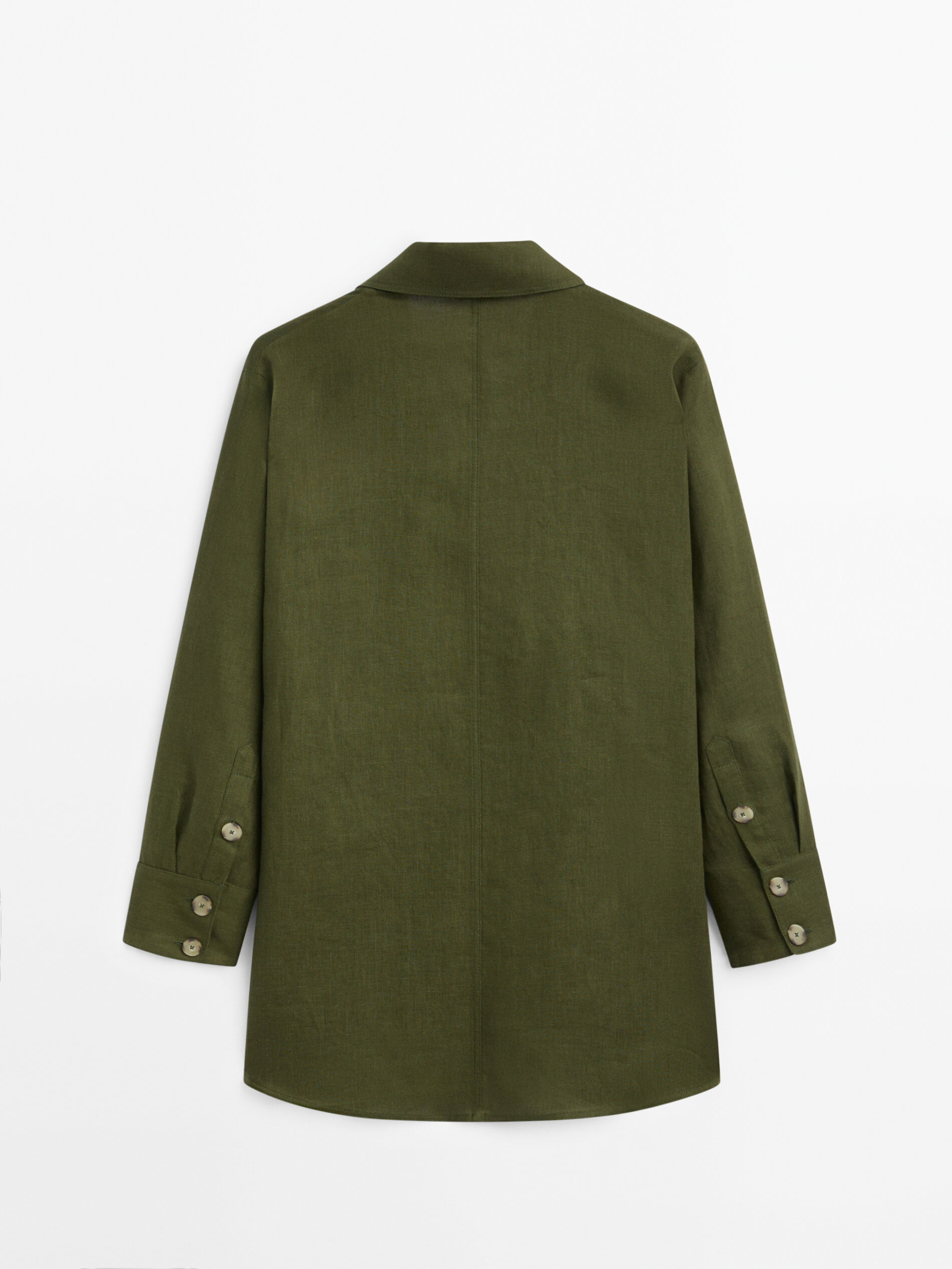 Americana kimono 100% lino - VERDE