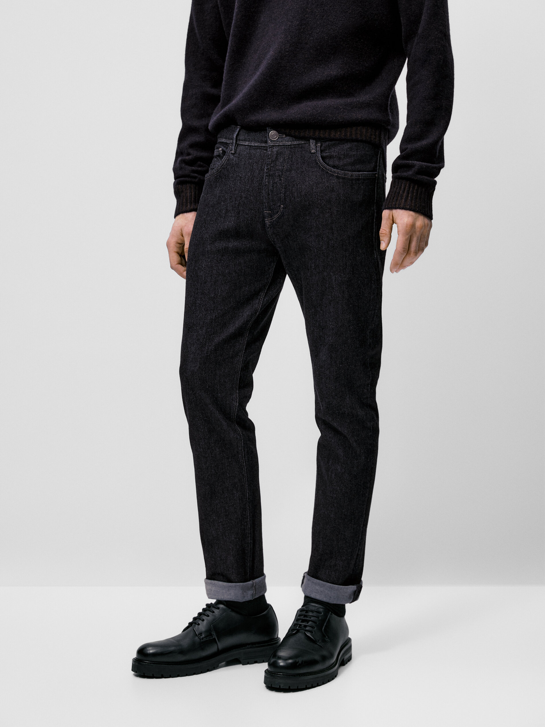 Pantalón vaquero desencolado slim fit - INDIGO