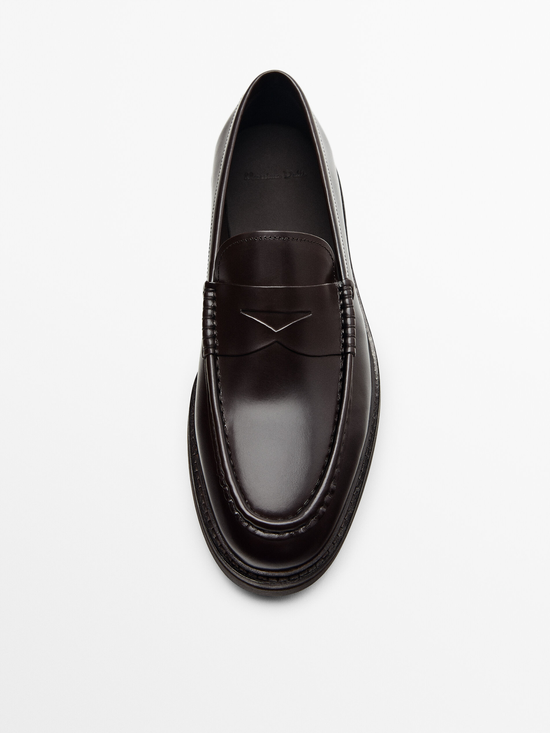 Mocasín piel antifaz marrón - MARRÓN