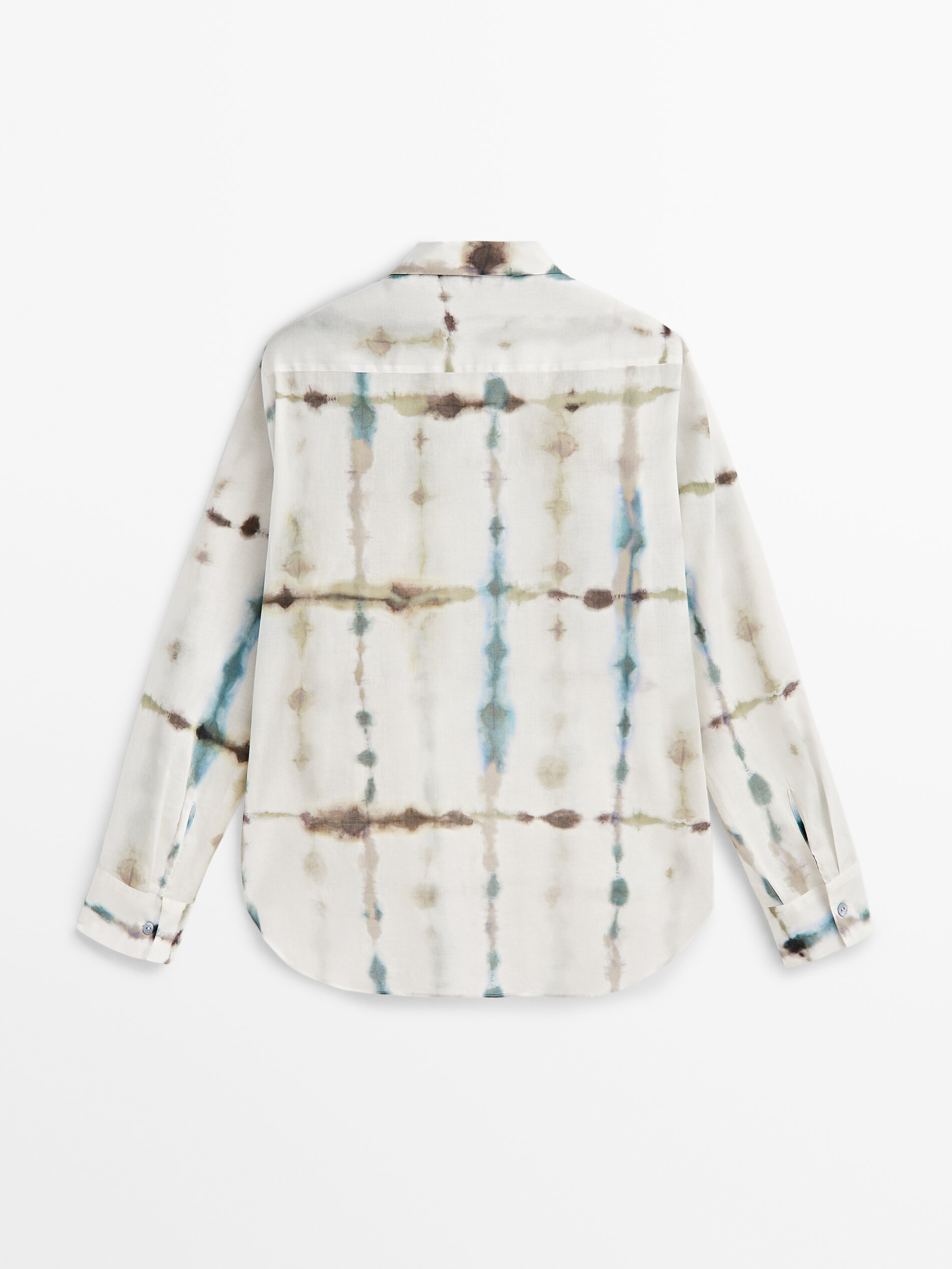 Camisa algodón tie dye - AZUL