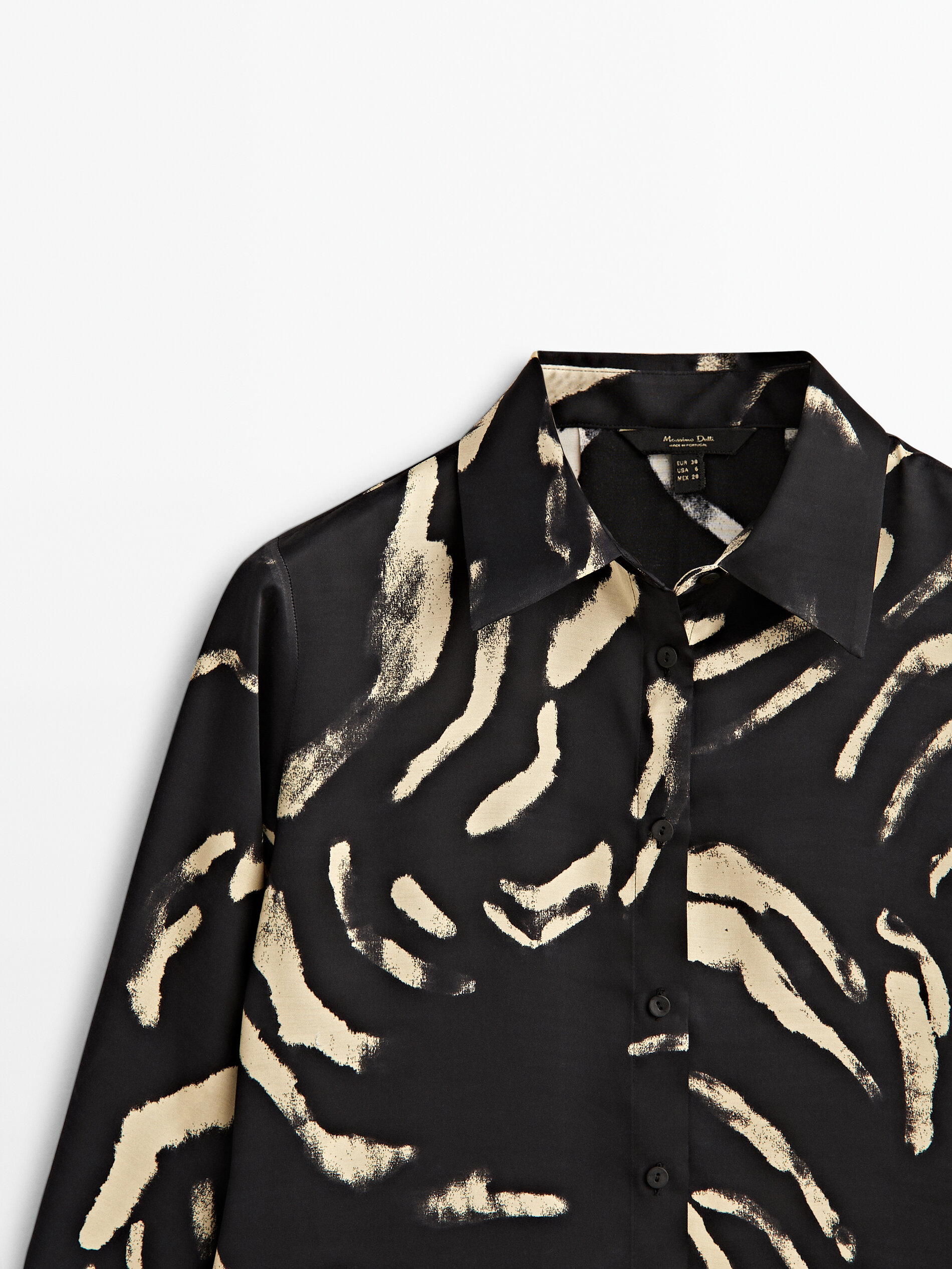 Camisa estampado animal - NEGRO