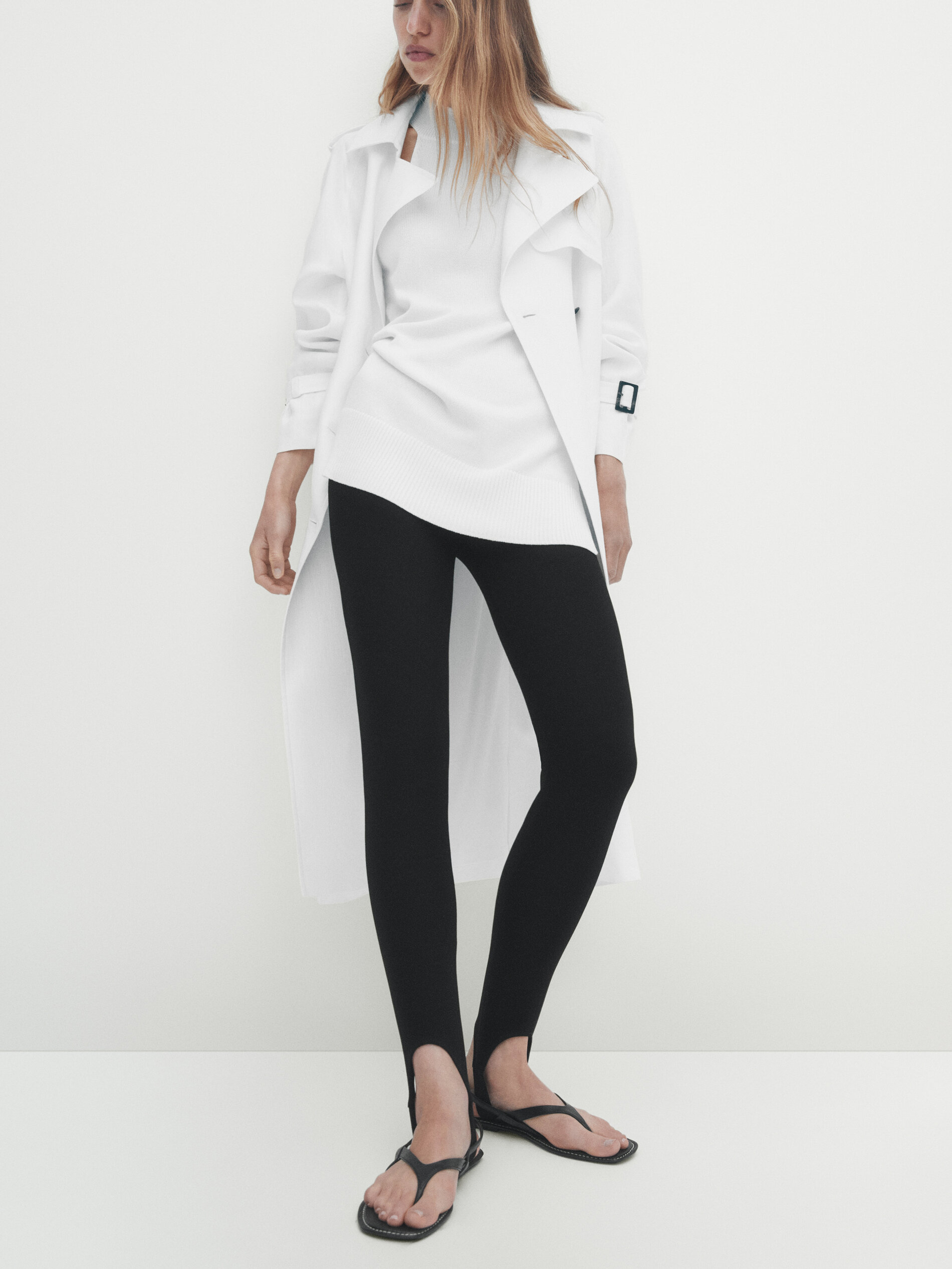 Pantalón legging negro fuseau - NEGRO