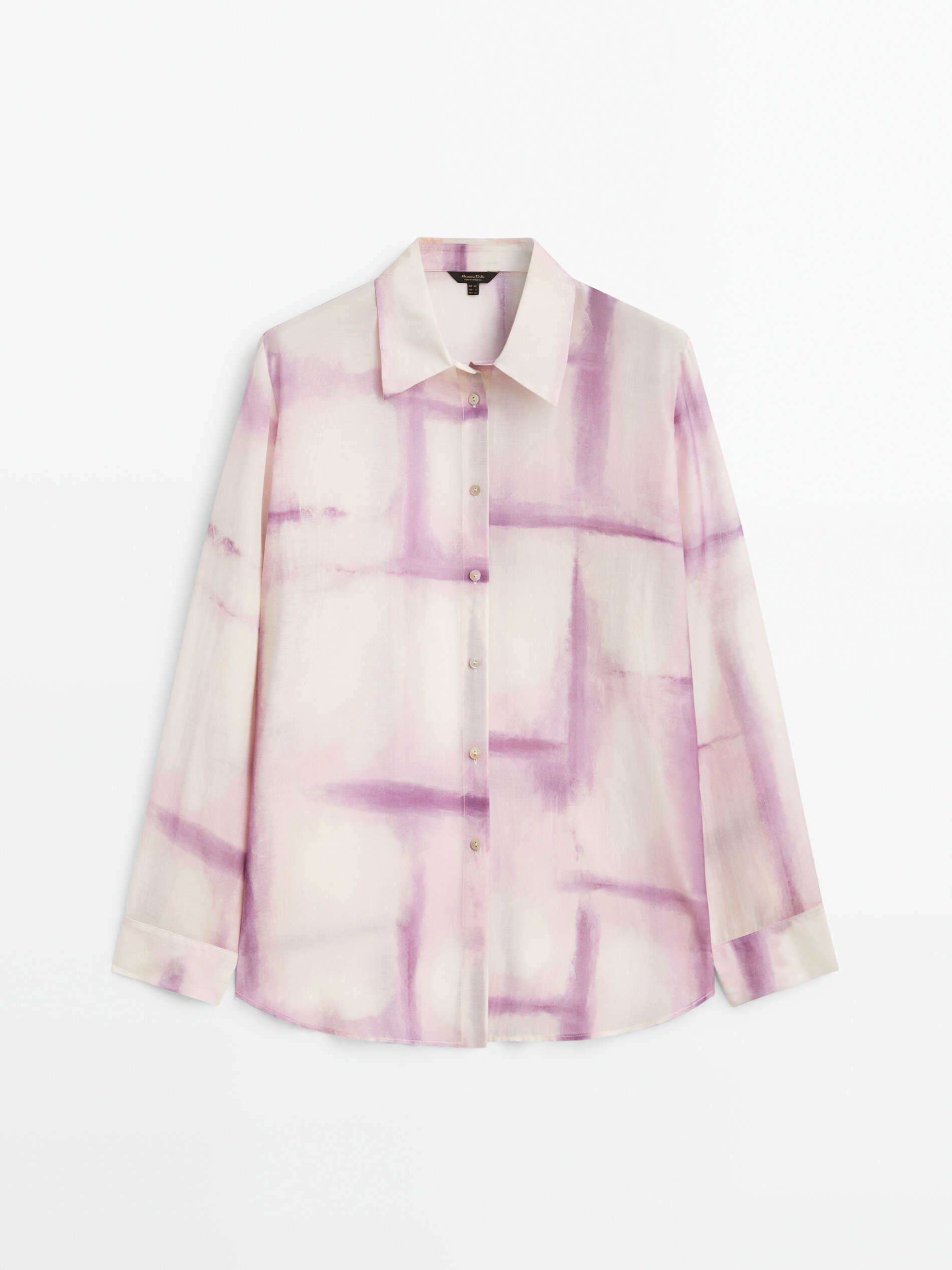 Camisa estampado difuminado - LILA