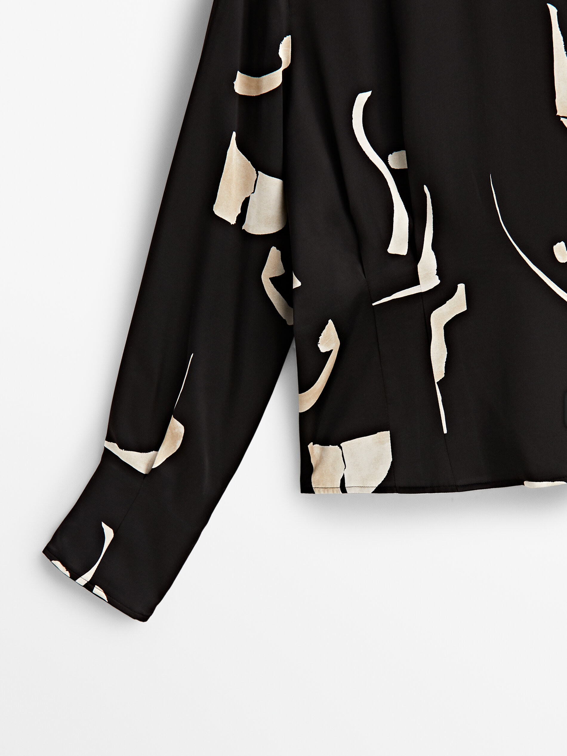 Camisa estampado abstracto - NEGRO