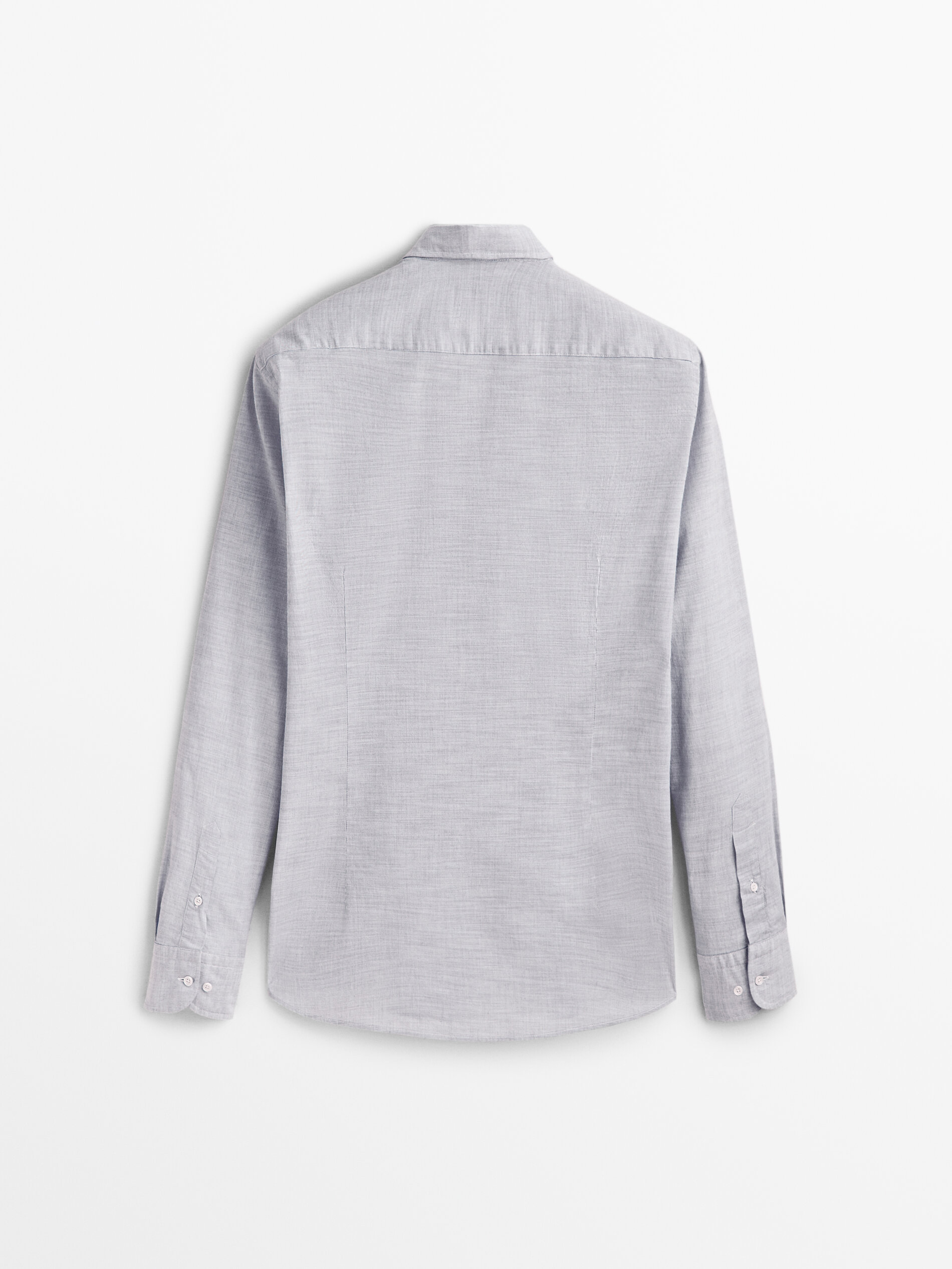 Camisa mil rayas algodón slim fit - AZUL MARINO