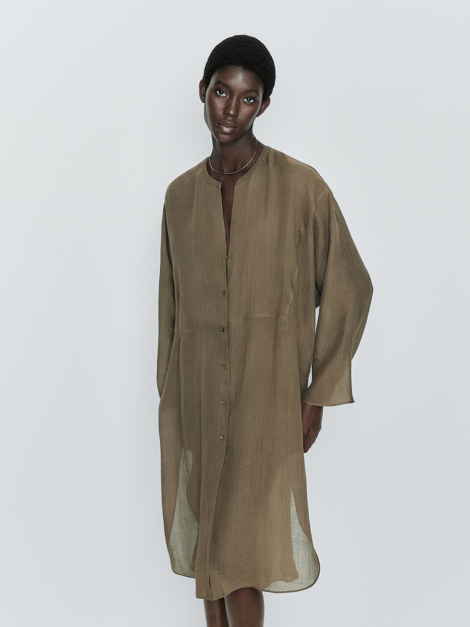 Blusón 100% ramio - KAKI