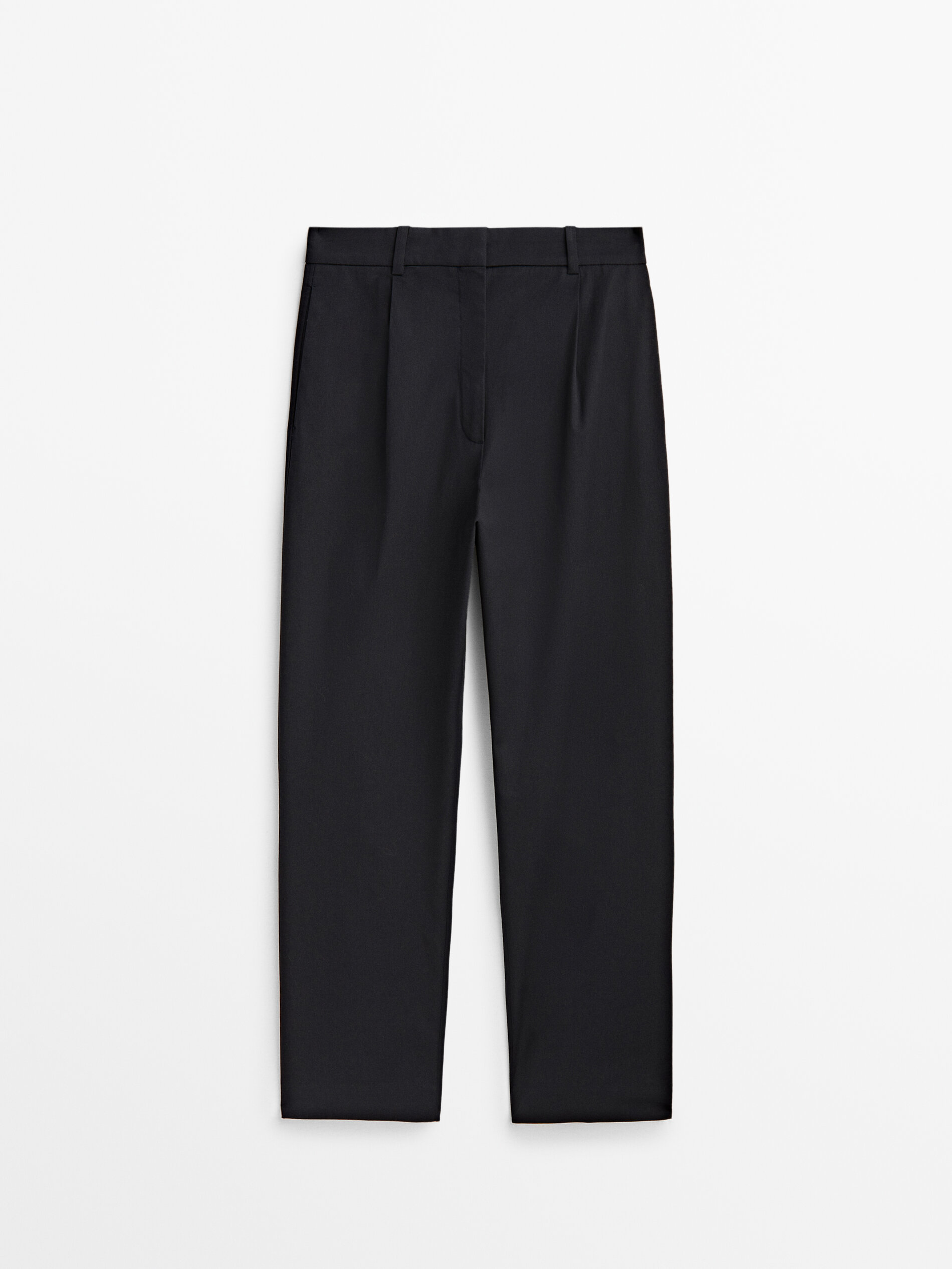 Pantalón chino mezcla algodón - AZUL MARINO