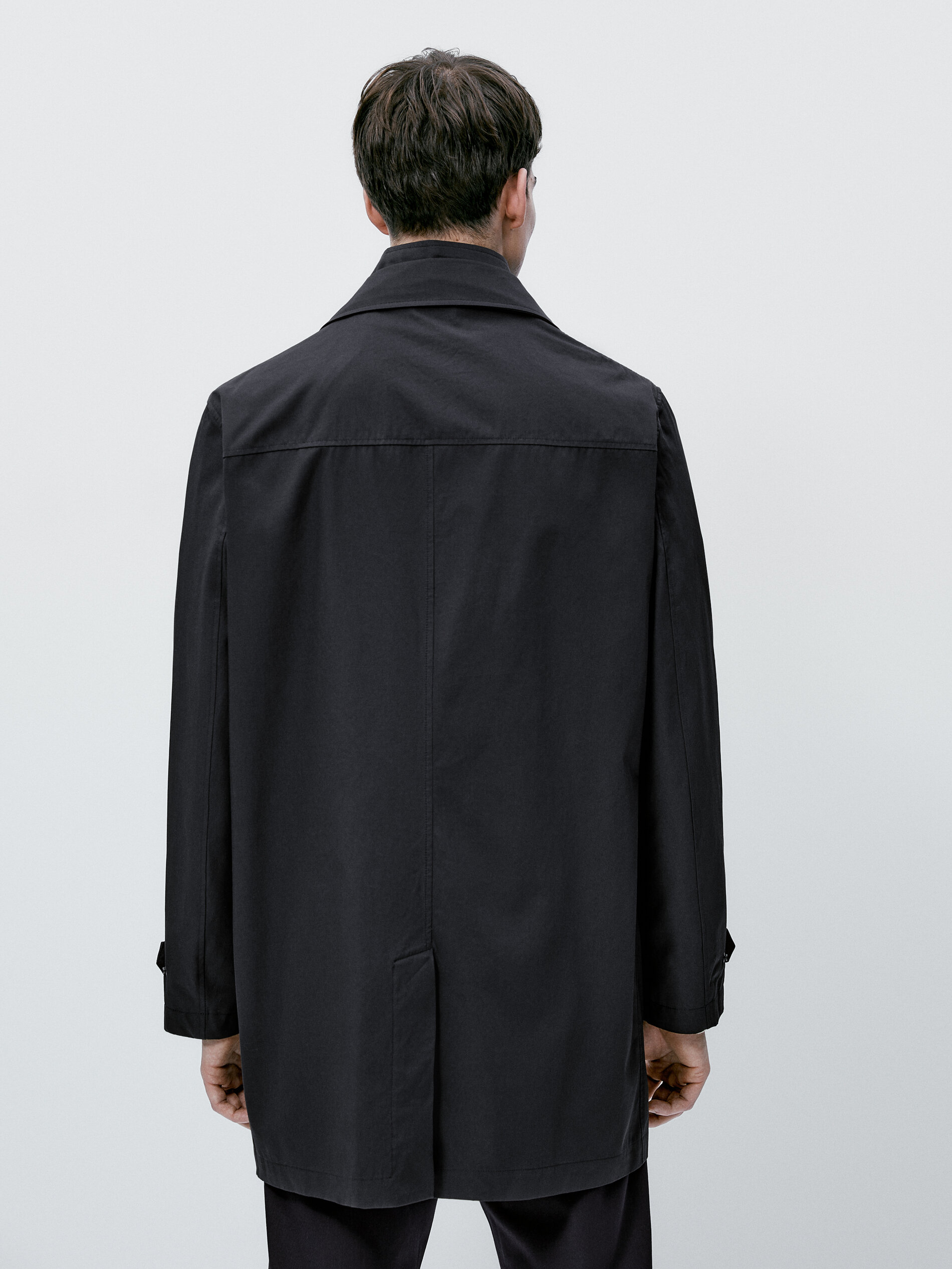 Chaqueta trench algodón interior desmontable - AZUL MARINO